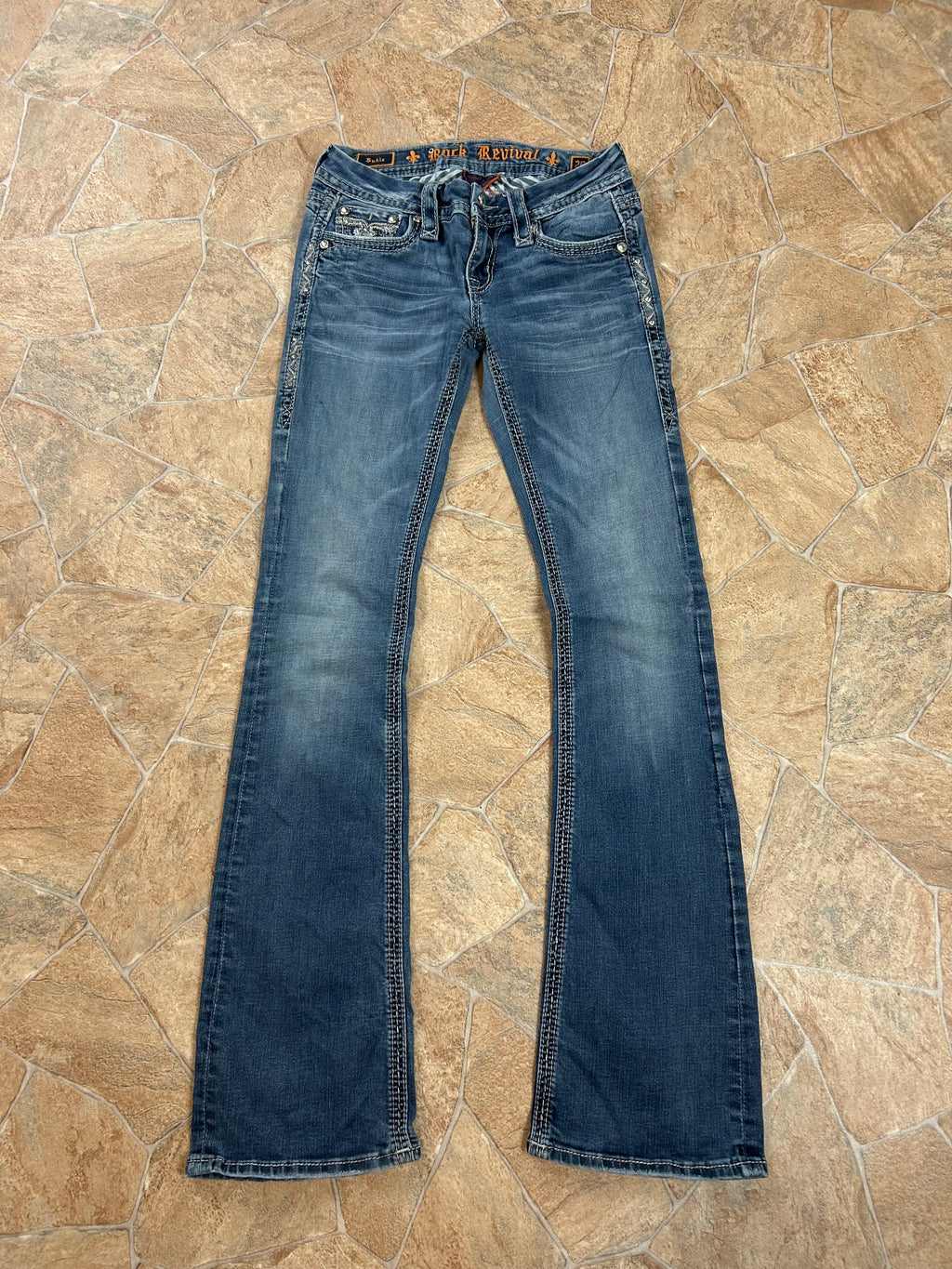 Rock Revival Vintage Flared Jeans Bootcut lowwaist, XS