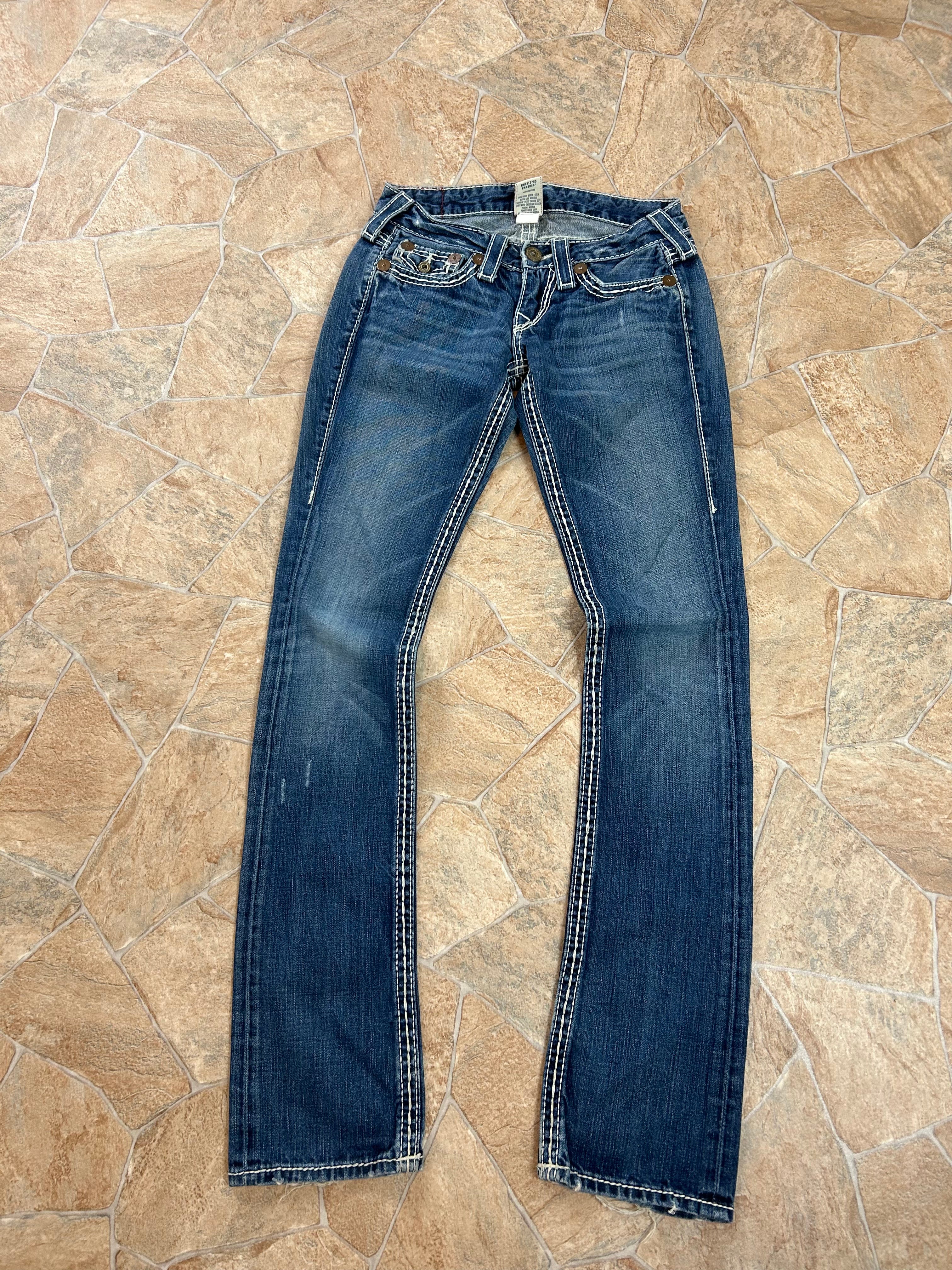 True Religion Vintage Straight Jeans Bootcut lowwaist Billy Big T, XS