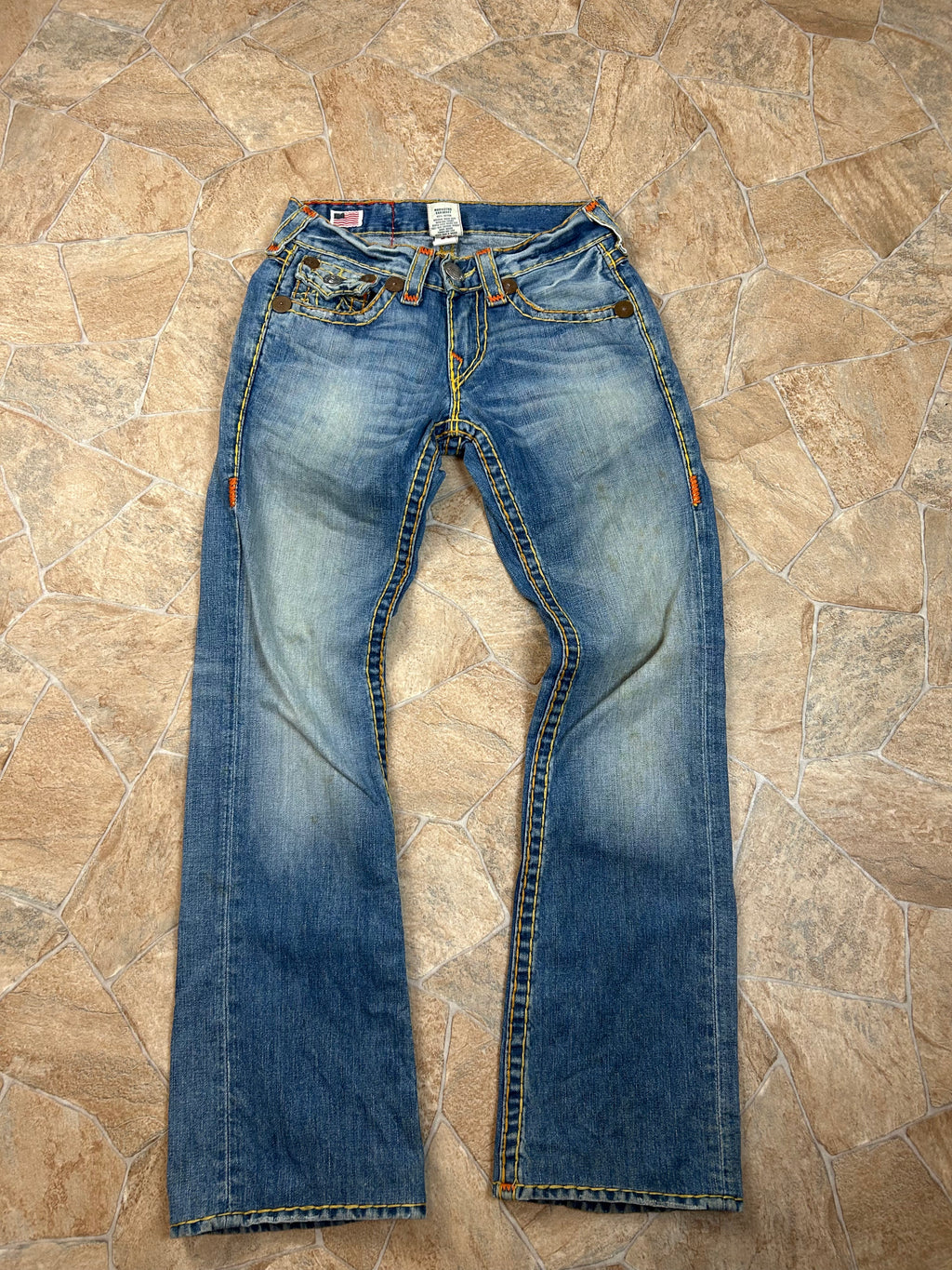 True Religion Vintage Straight Baggy Jeans Billy Super T, M