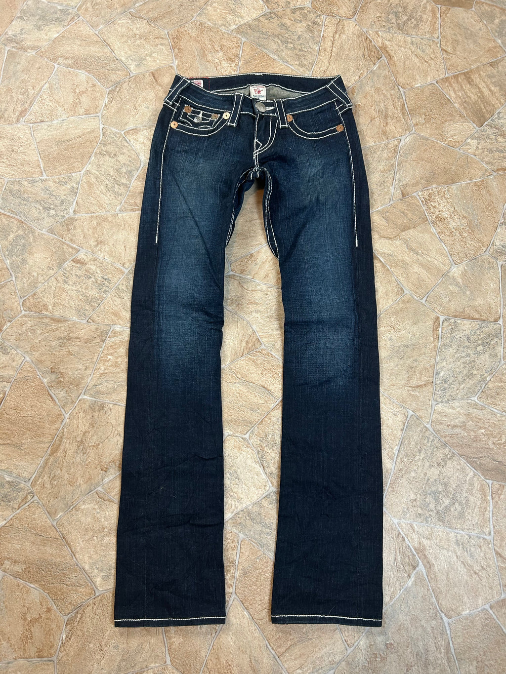True Religion Vintage Straight Jeans Bootcut Lowwaist Billy Big T, XS