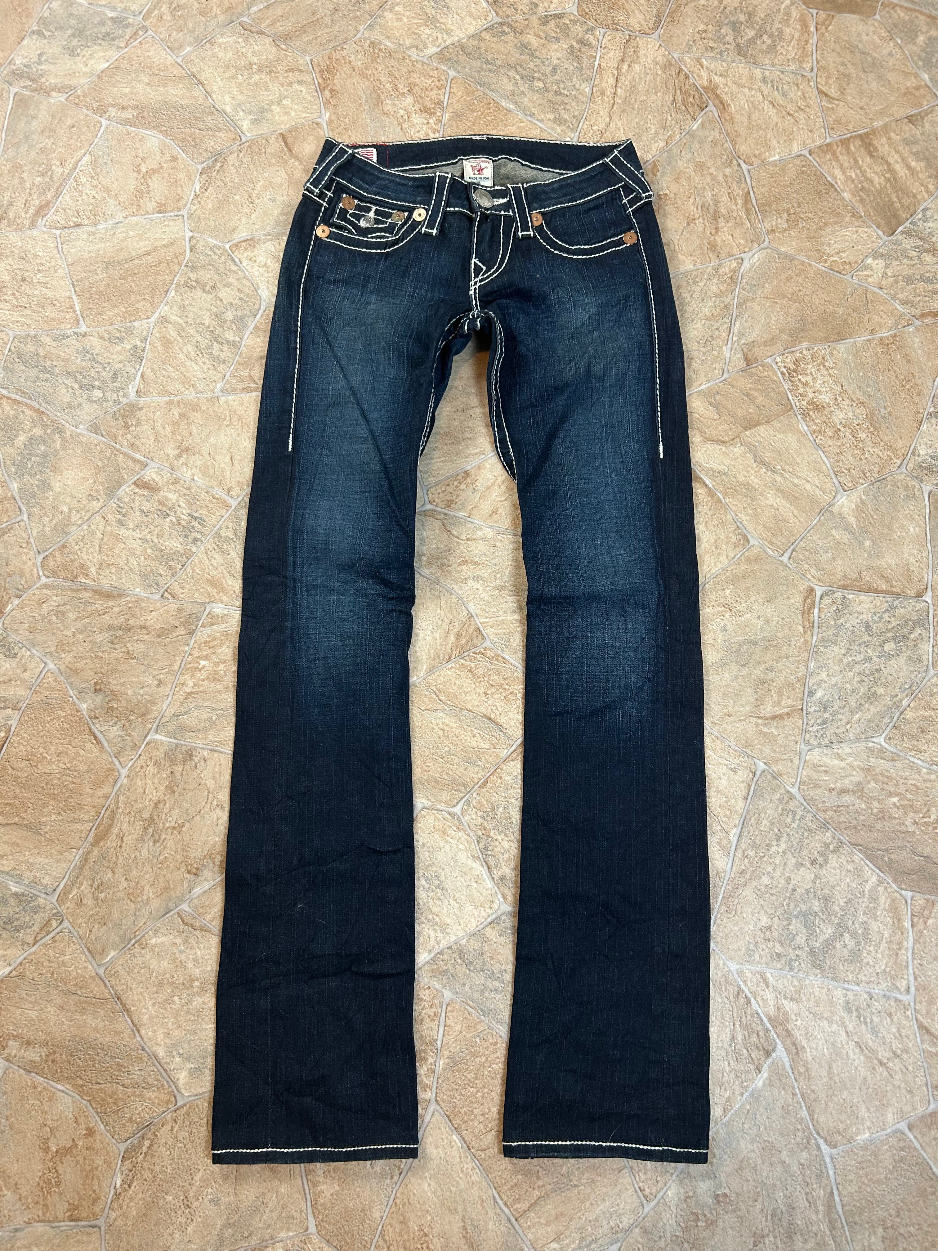 True Religion Vintage Straight Jeans Bootcut Lowwaist Billy Big T, XS