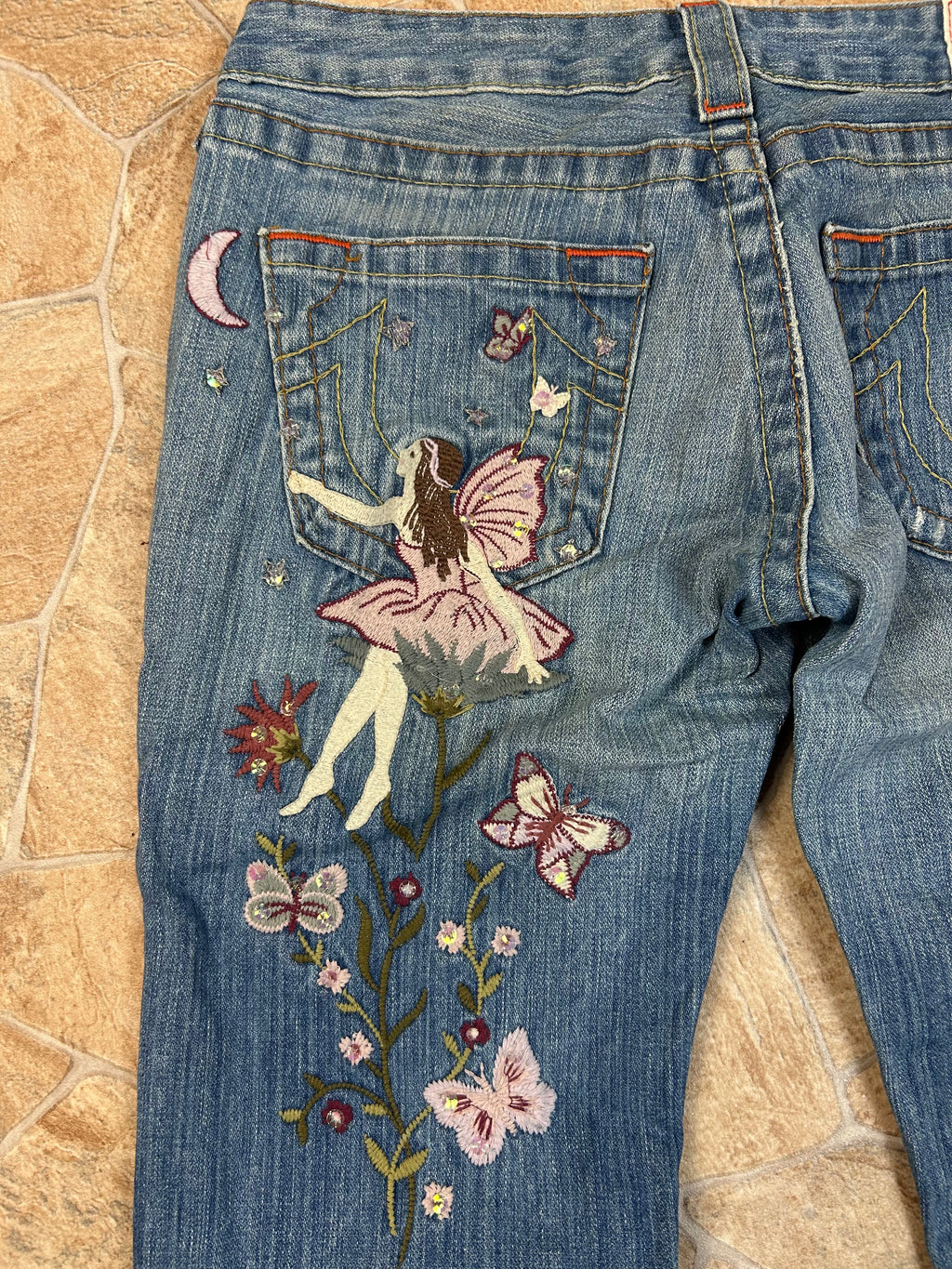 True Religion Vintage Flared Jeans Bootcut Schlaghose lowwaist Bobby selten, S