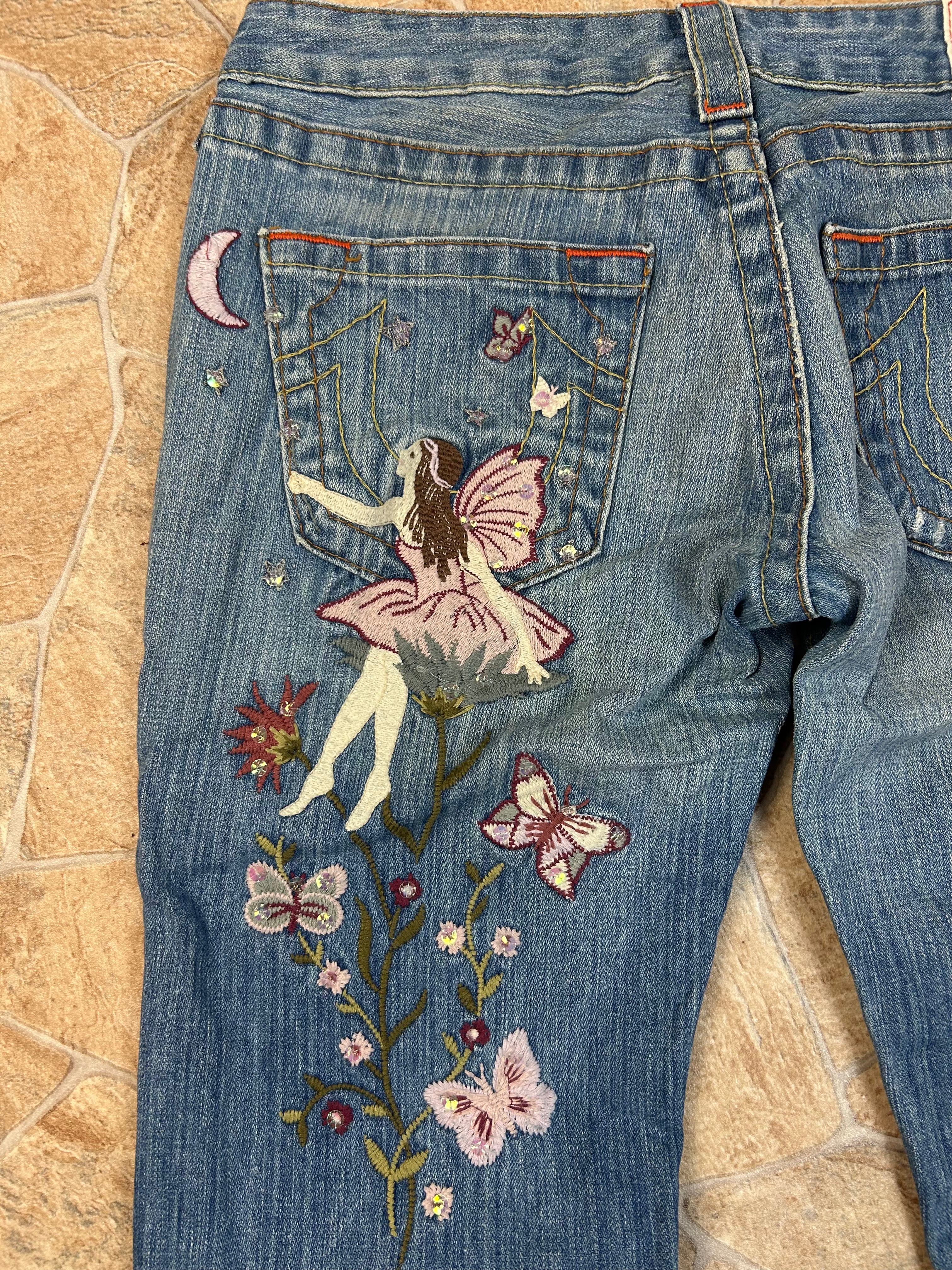 True Religion Vintage Flared Jeans Bootcut Schlaghose lowwaist Bobby selten, S