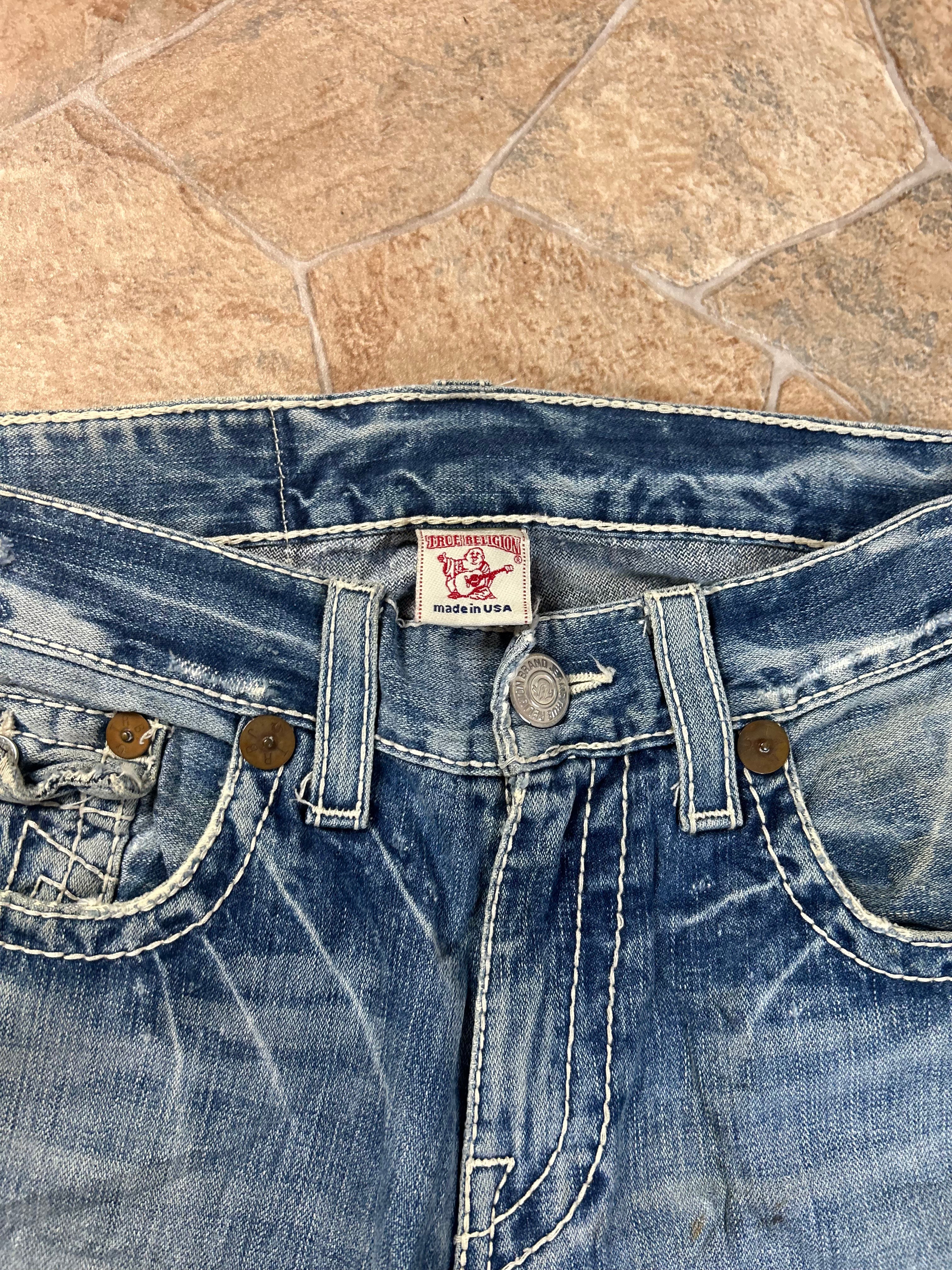 True Religion Vintage Straight Jeans Baggy Billy Big T, L