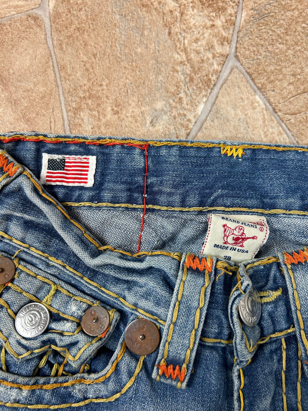 True Religion Vintage Straight Baggy Jeans Billy Super T, M