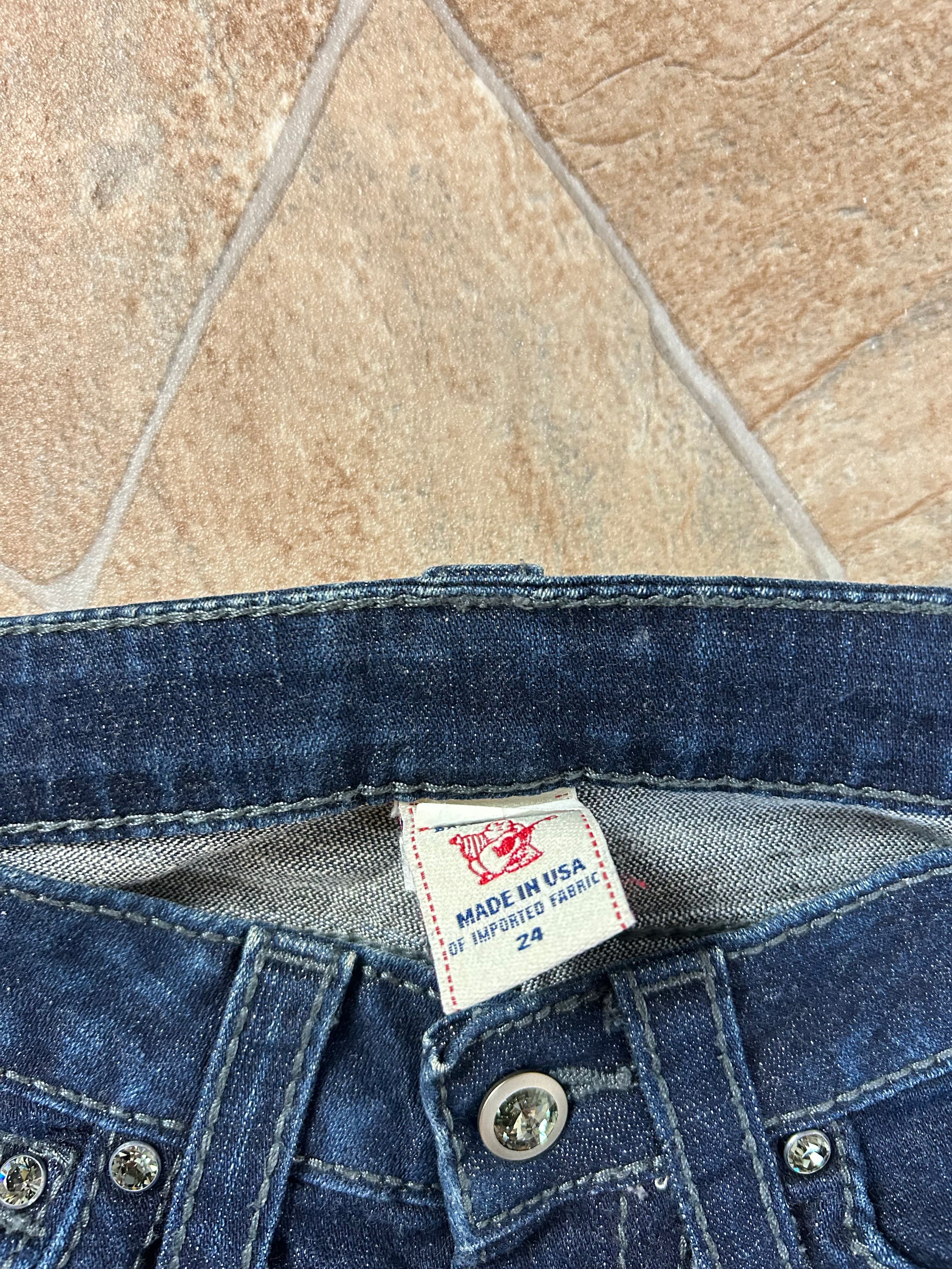 True Religion Vintage Flared Jeans Bootcut Schlaghose lowwaist Disco Joey selten, XS
