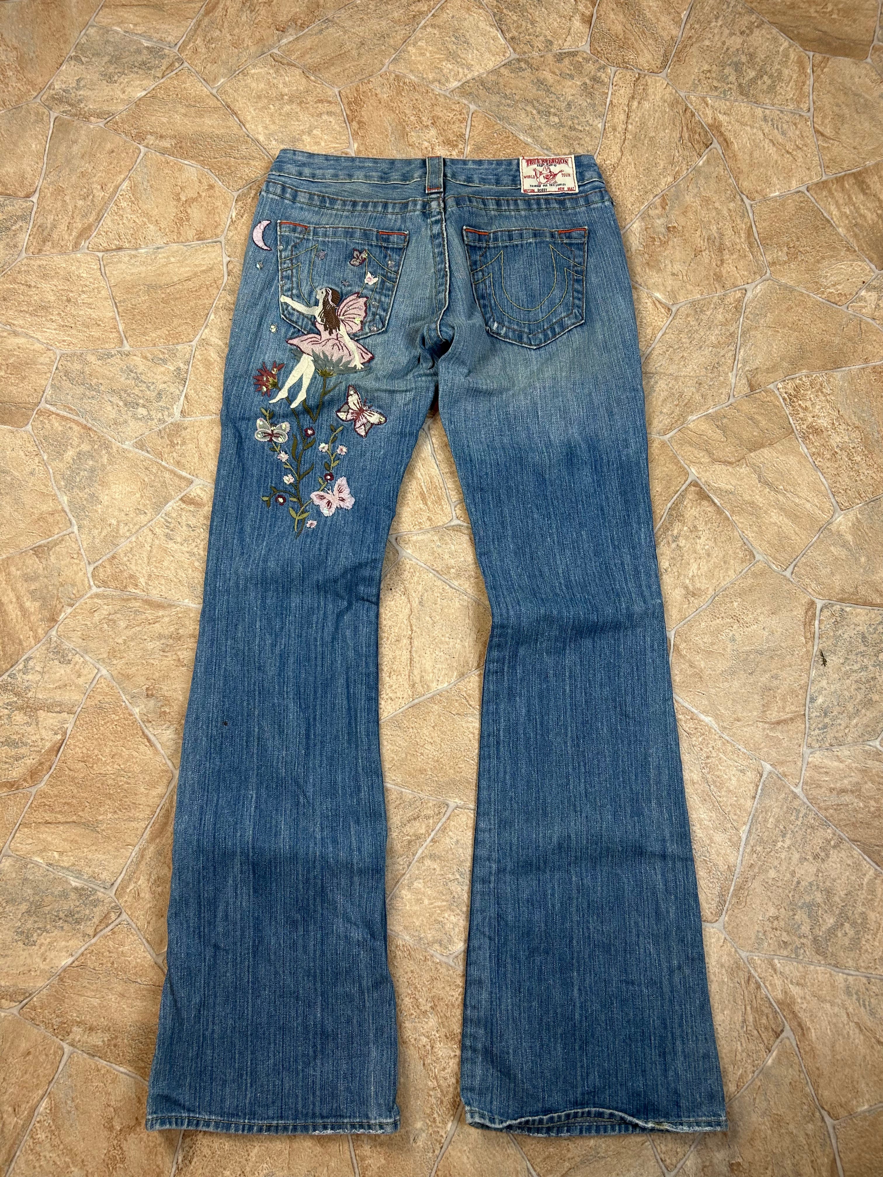 True Religion Vintage Flared Jeans Bootcut Schlaghose lowwaist Bobby selten, S