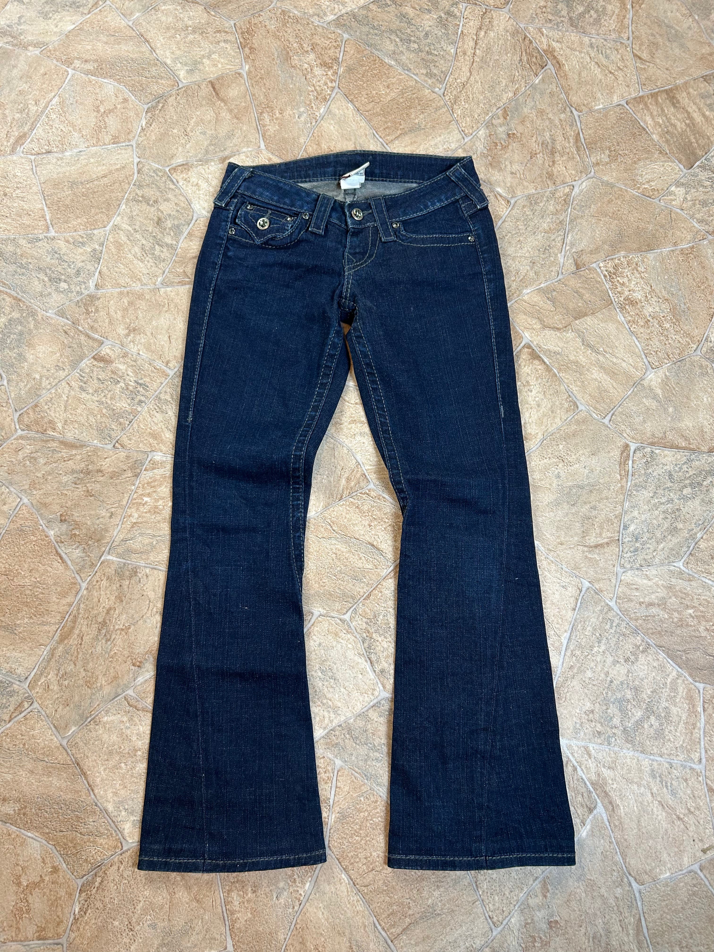 True Religion Vintage Flared Jeans Bootcut Schlaghose lowwaist Disco Joey selten, XS