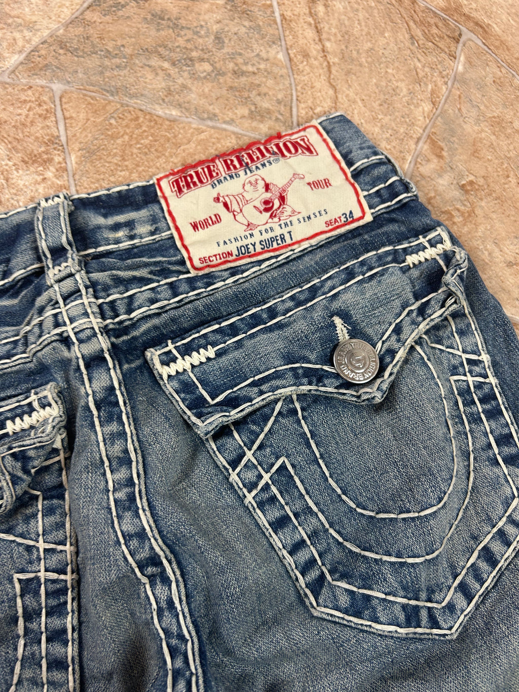 True Religion Vintage Flared Bootcut Jeans Joey Super T, M