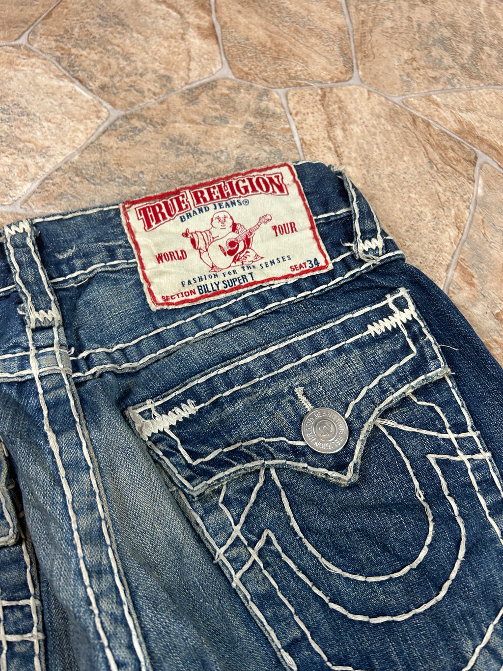 True Religion Vintage Straight Jeans Billy Super T, M