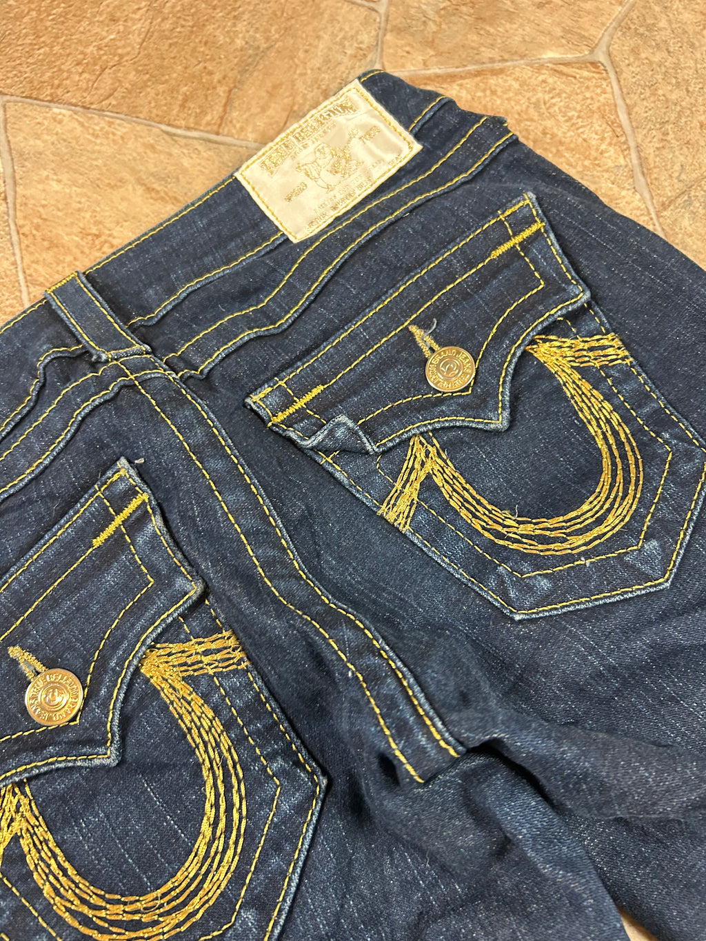 True Religion Vintage Straight Jeans Bootcut lowwaist Rainbow Billy, S
