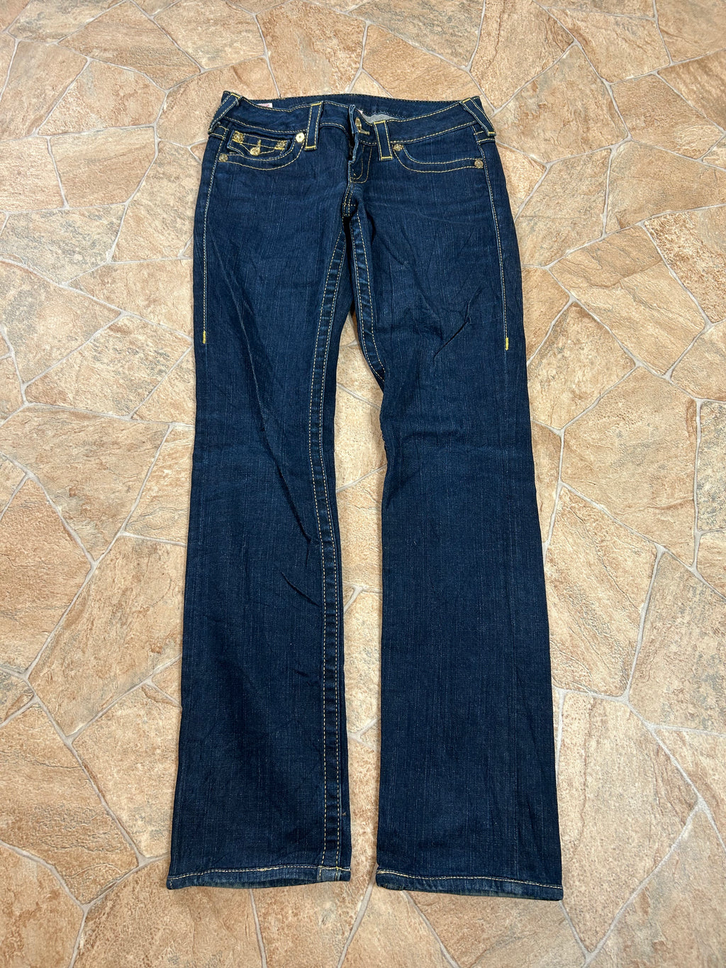 True Religion Vintage Straight Jeans Bootcut lowwaist Rainbow Billy, S