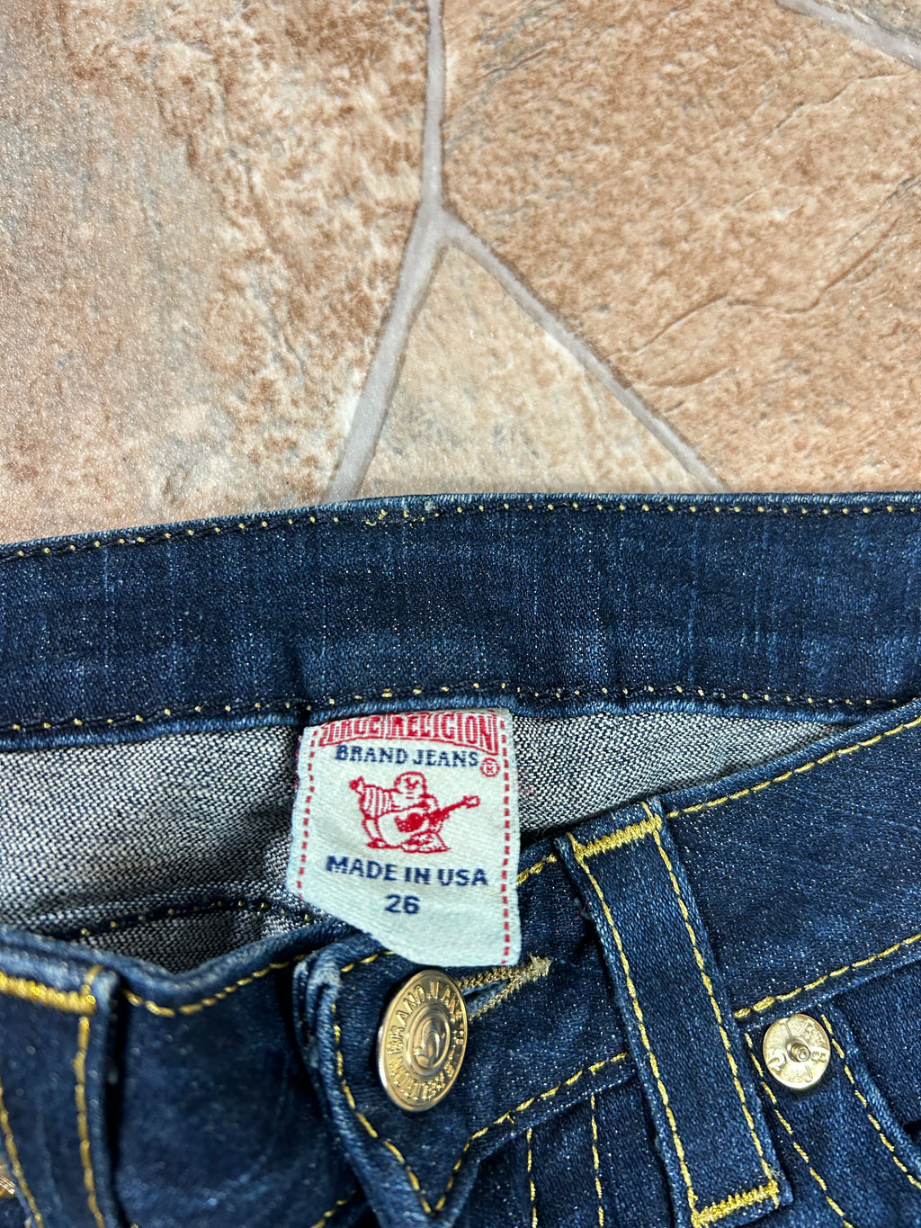 True Religion Vintage Straight Jeans Bootcut lowwaist Rainbow Billy, S