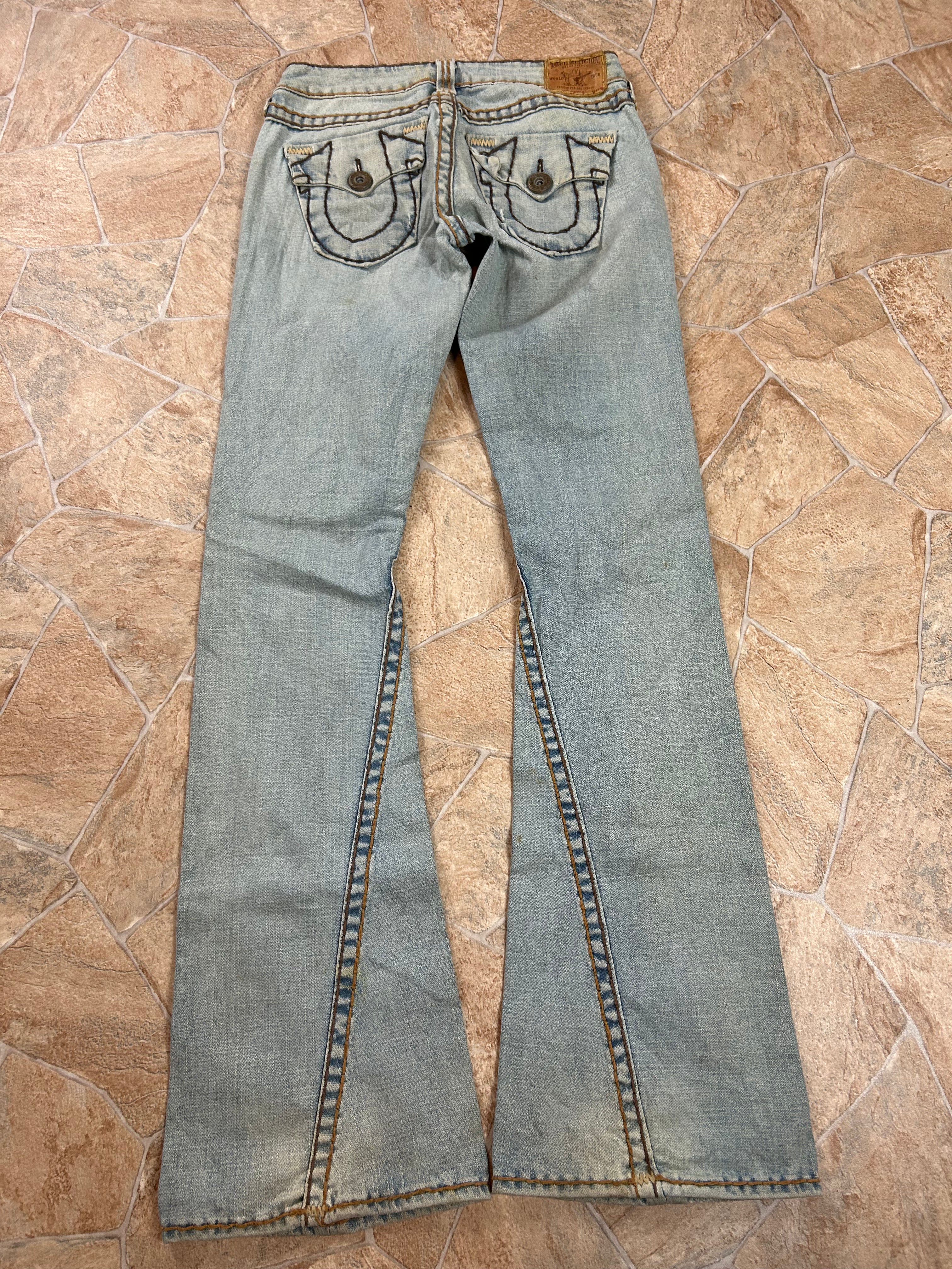 True Religion Vintage Flared Bootcut Jeans Lowwaist Joey Super T, XS