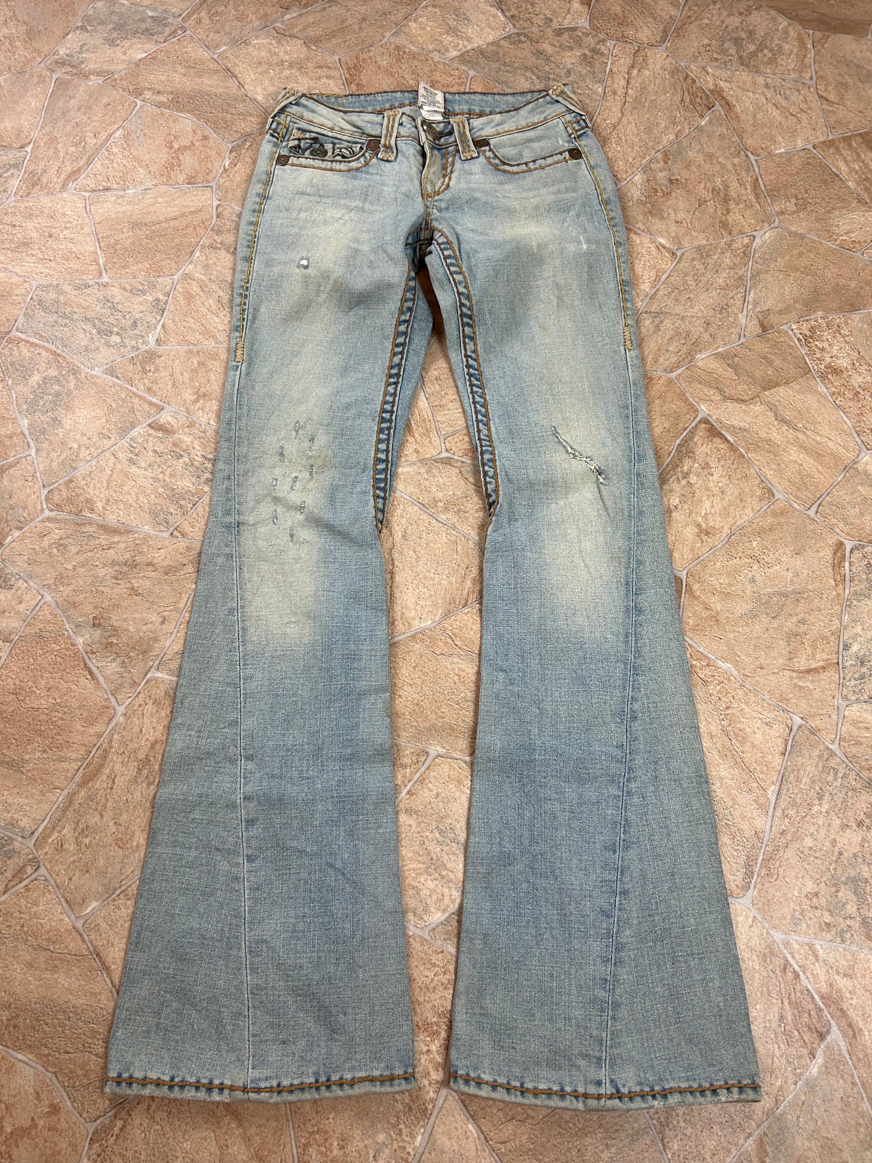 True Religion Vintage Flared Bootcut Jeans Lowwaist Joey Super T, XS