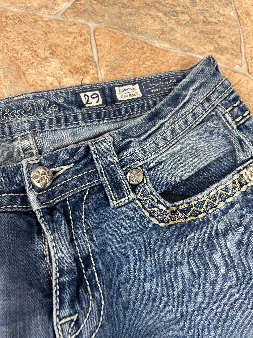 Miss Me Vintage Flared Slim Bootcut Jeans, M