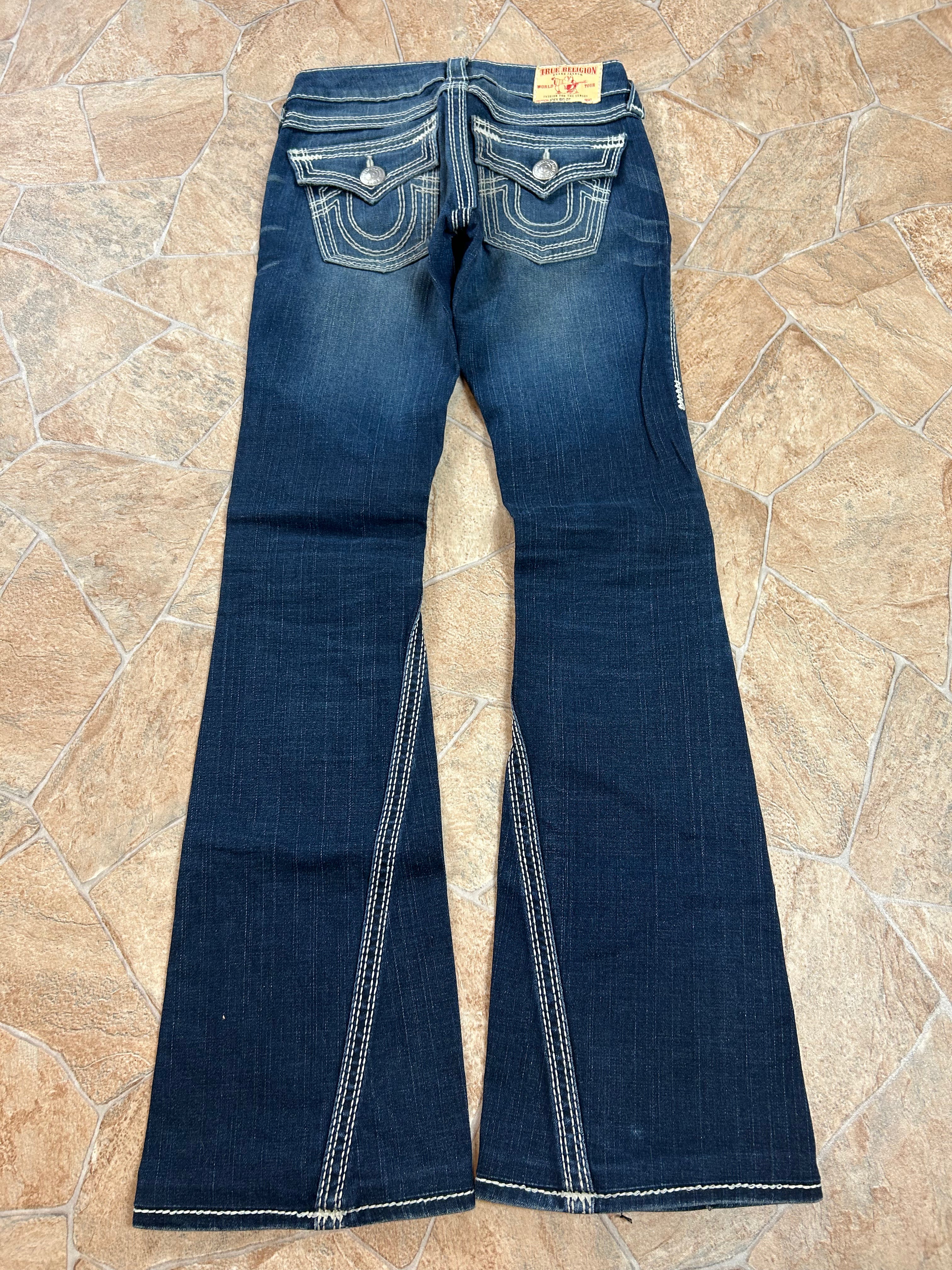 True Religion Vintage Flared Bootcut Jeans lowwaist Joey Big QT, XS