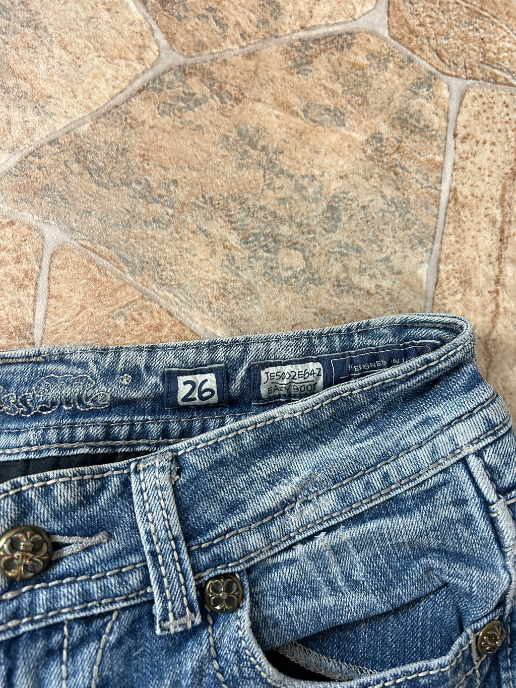 Miss Me Vintage Flared Jeans Easy Bootcut lowwaist, XS