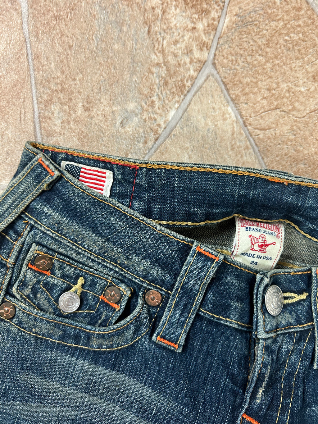 True Religion Vintage Flared Jeans Bootcut lowwaist Joey, XS