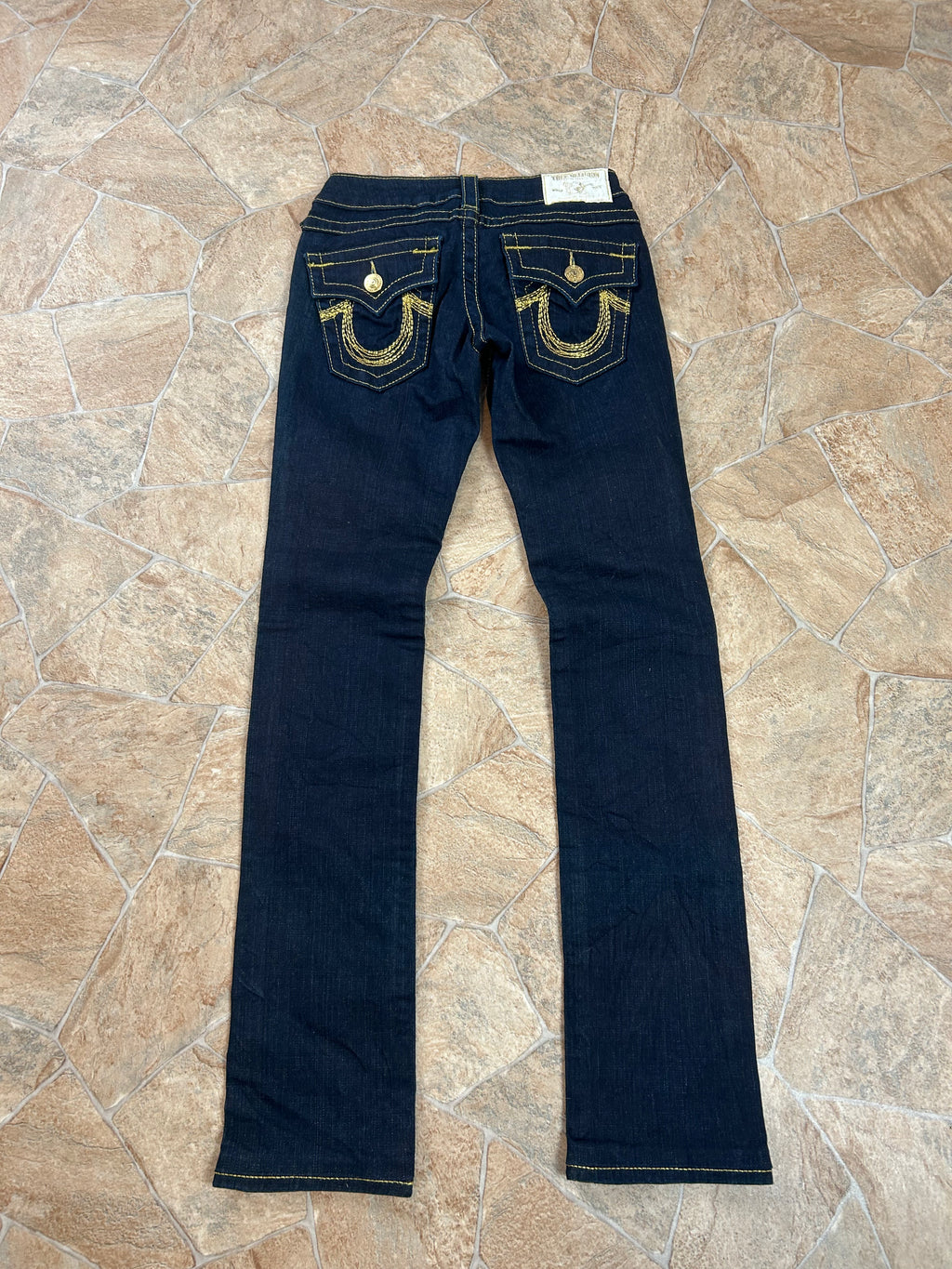 True Religion Vintage Straight Jeans lowwaist Bootcut Rainbow Billy, XS