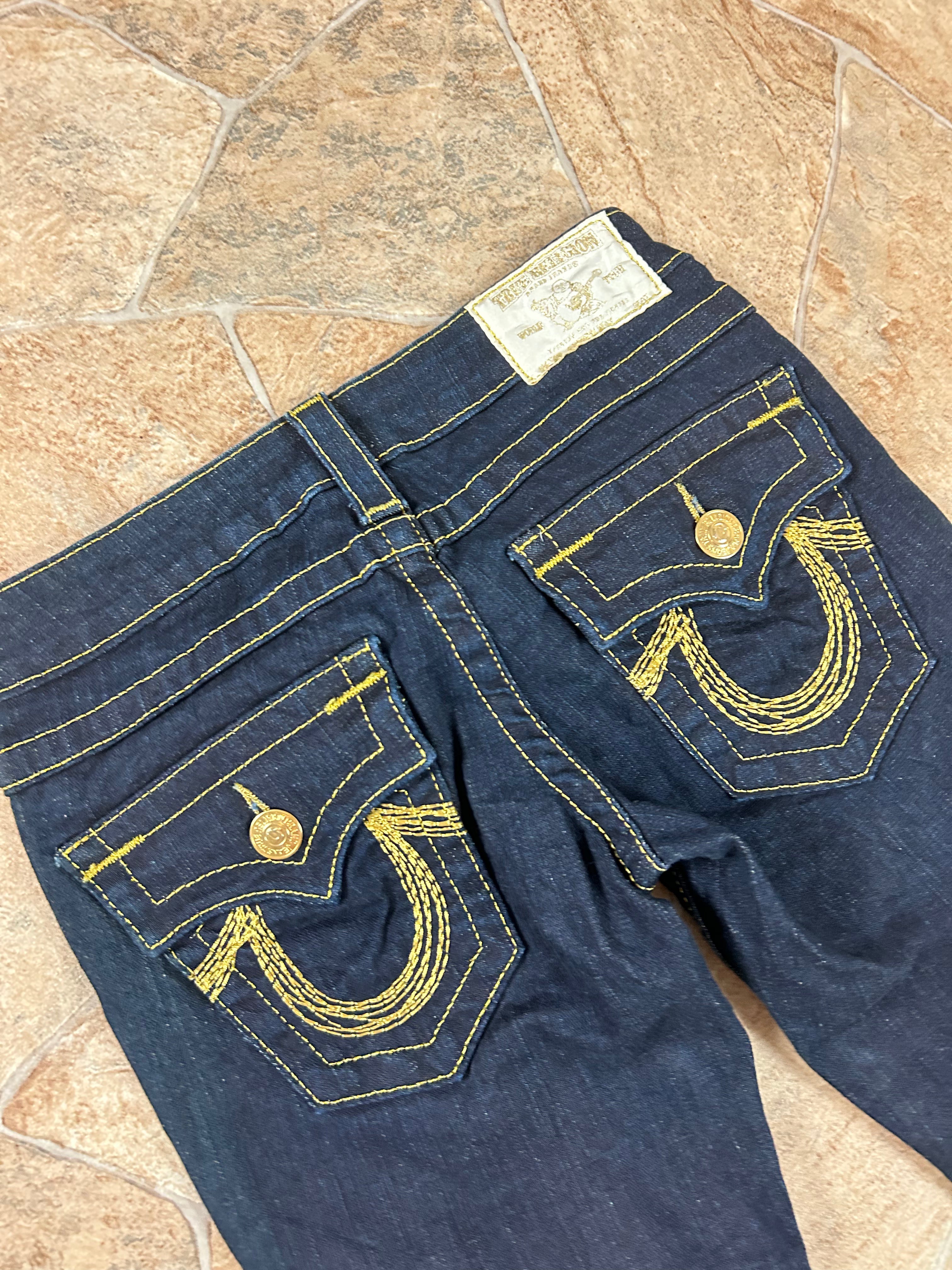 True Religion Vintage Straight Jeans lowwaist Bootcut Rainbow Billy, XS