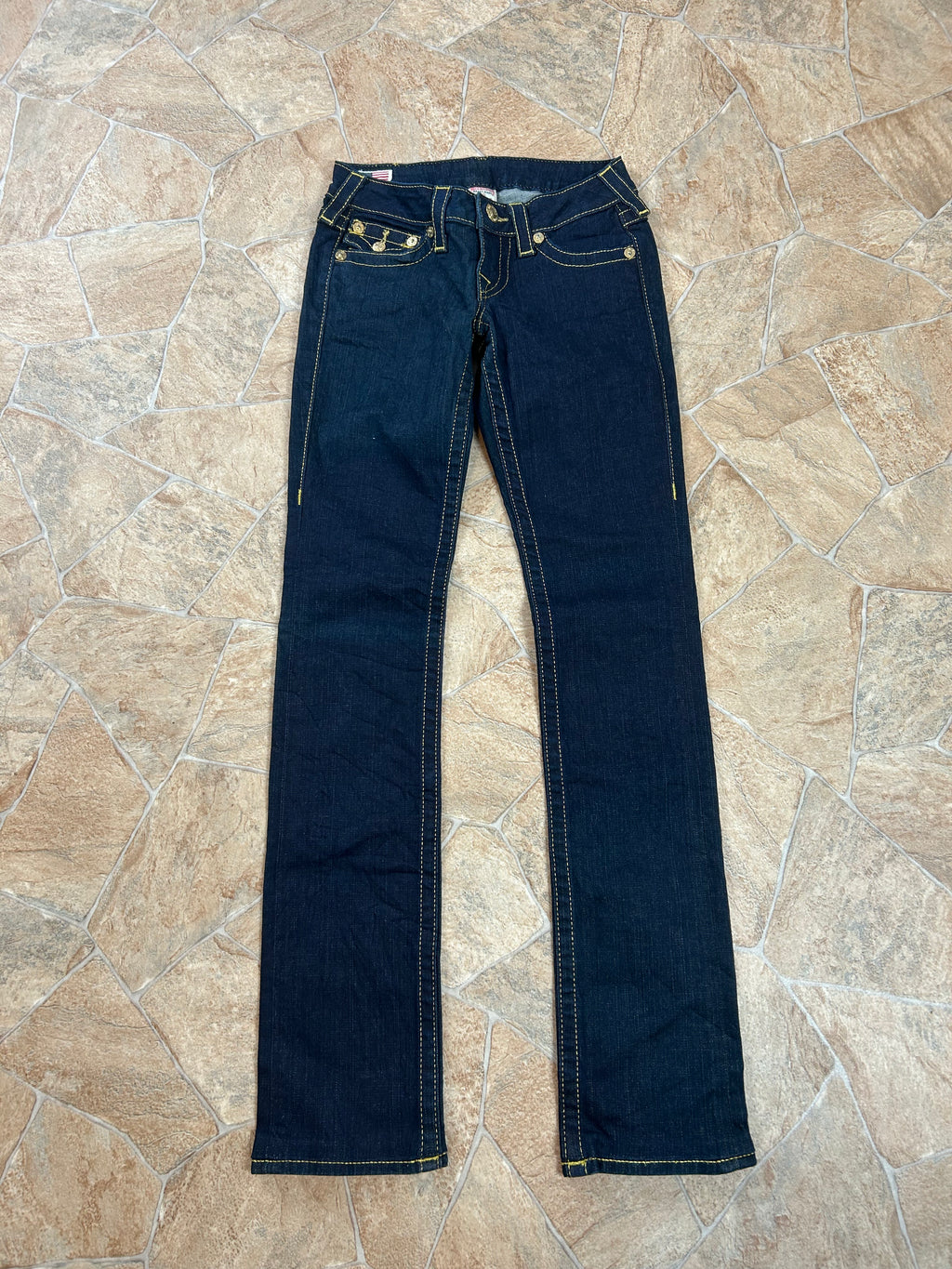 True Religion Vintage Straight Jeans lowwaist Bootcut Rainbow Billy, XS