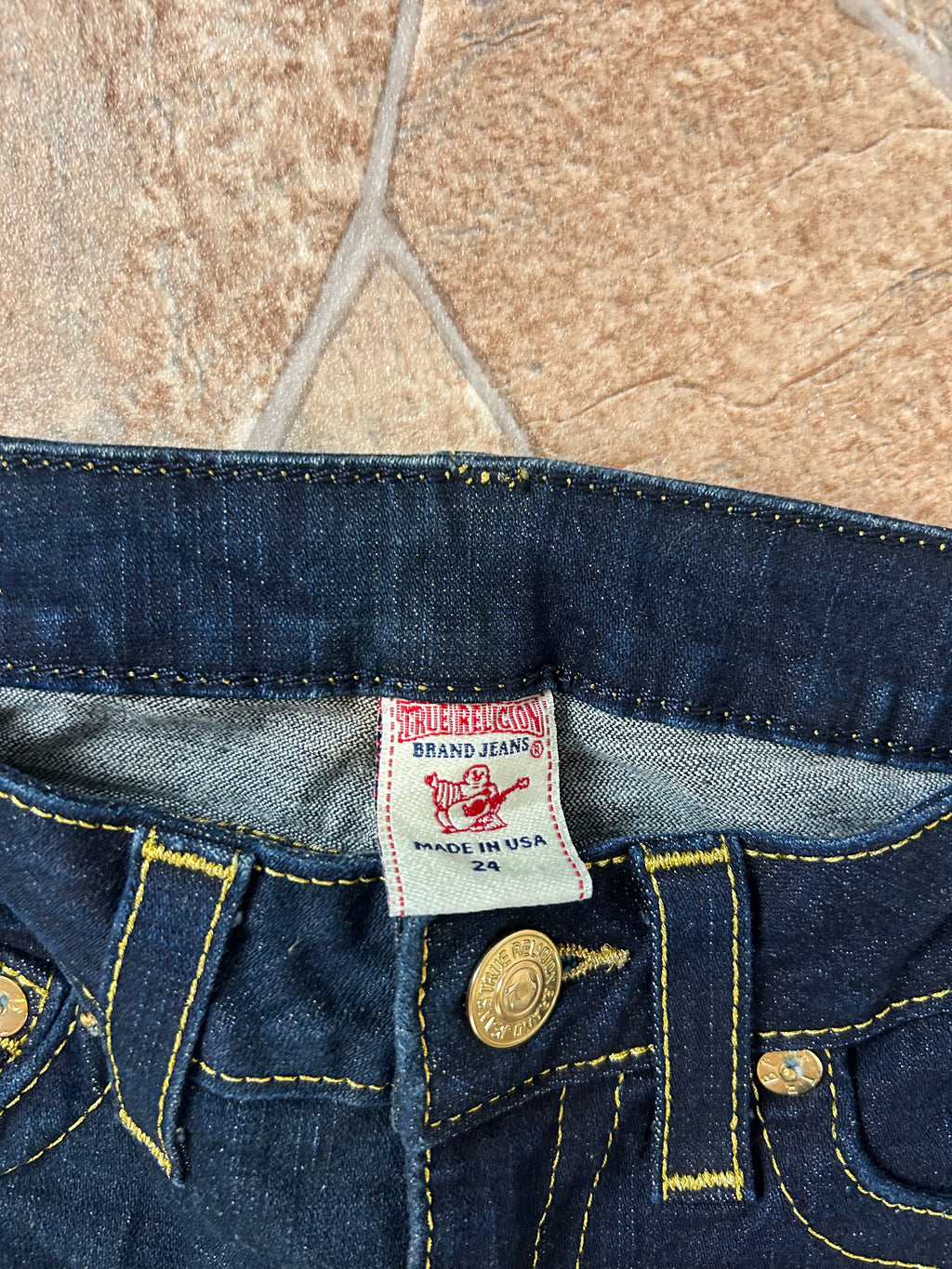 True Religion Vintage Straight Jeans lowwaist Bootcut Rainbow Billy, XS