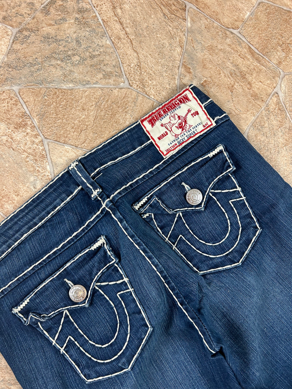 True Religion Vintage Straight Baggy Jeans Becky Super T, M