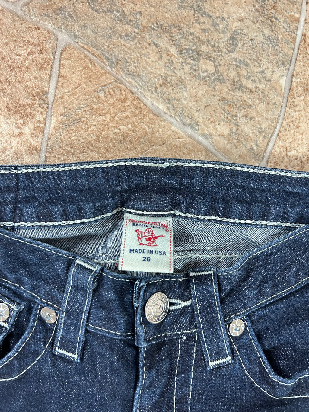 True Religion Vintage High-Rise Bootcut Jeans, XS