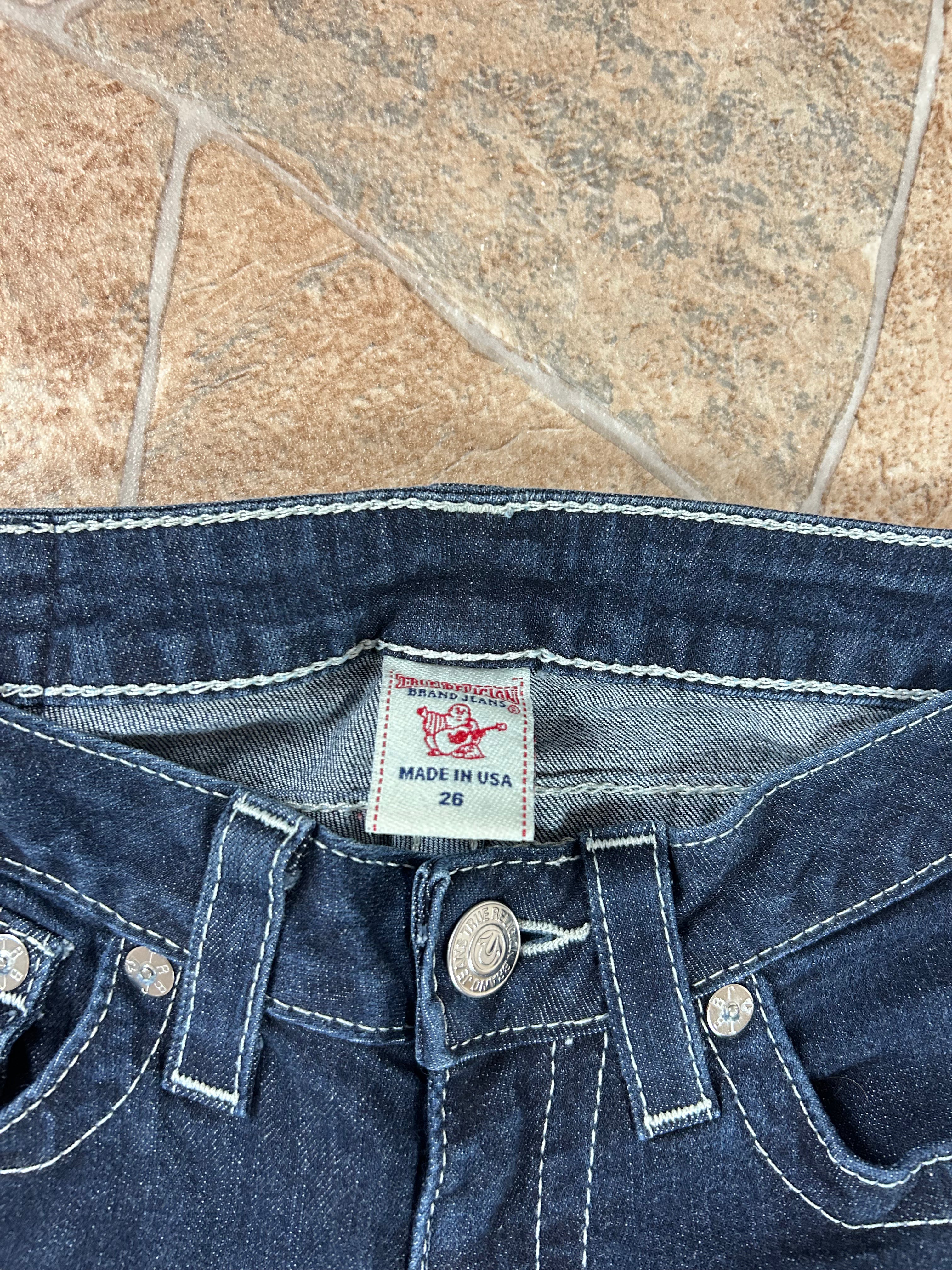 True Religion Vintage High-Rise Bootcut Jeans, XS