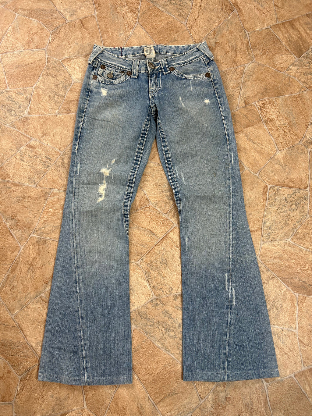 True Religion Vintage Flared Jeans Bootcut lowwaist Joey Big T, XS