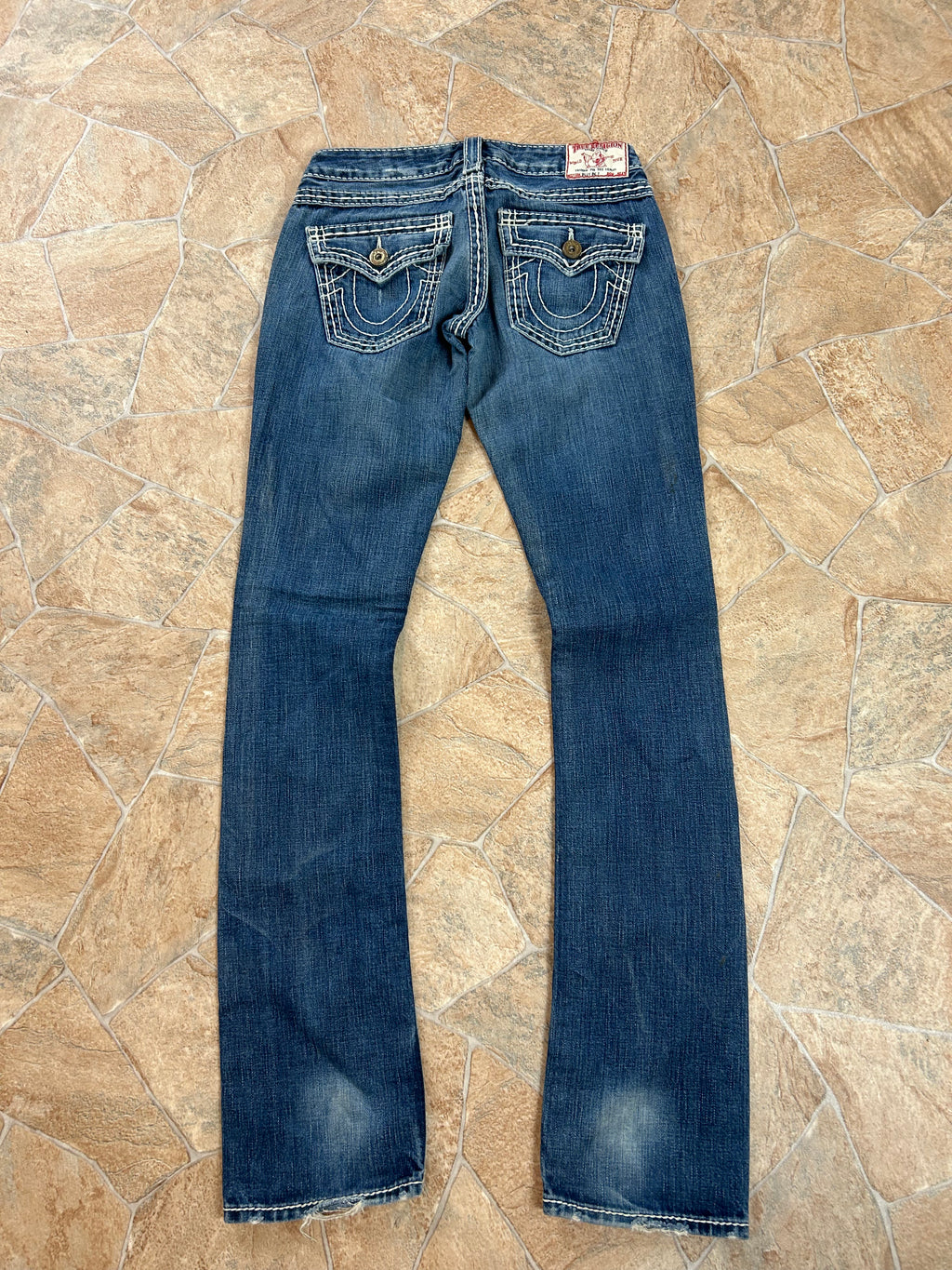 True Religion Vintage Straight Jeans Bootcut lowwaist Billy Big T, XS
