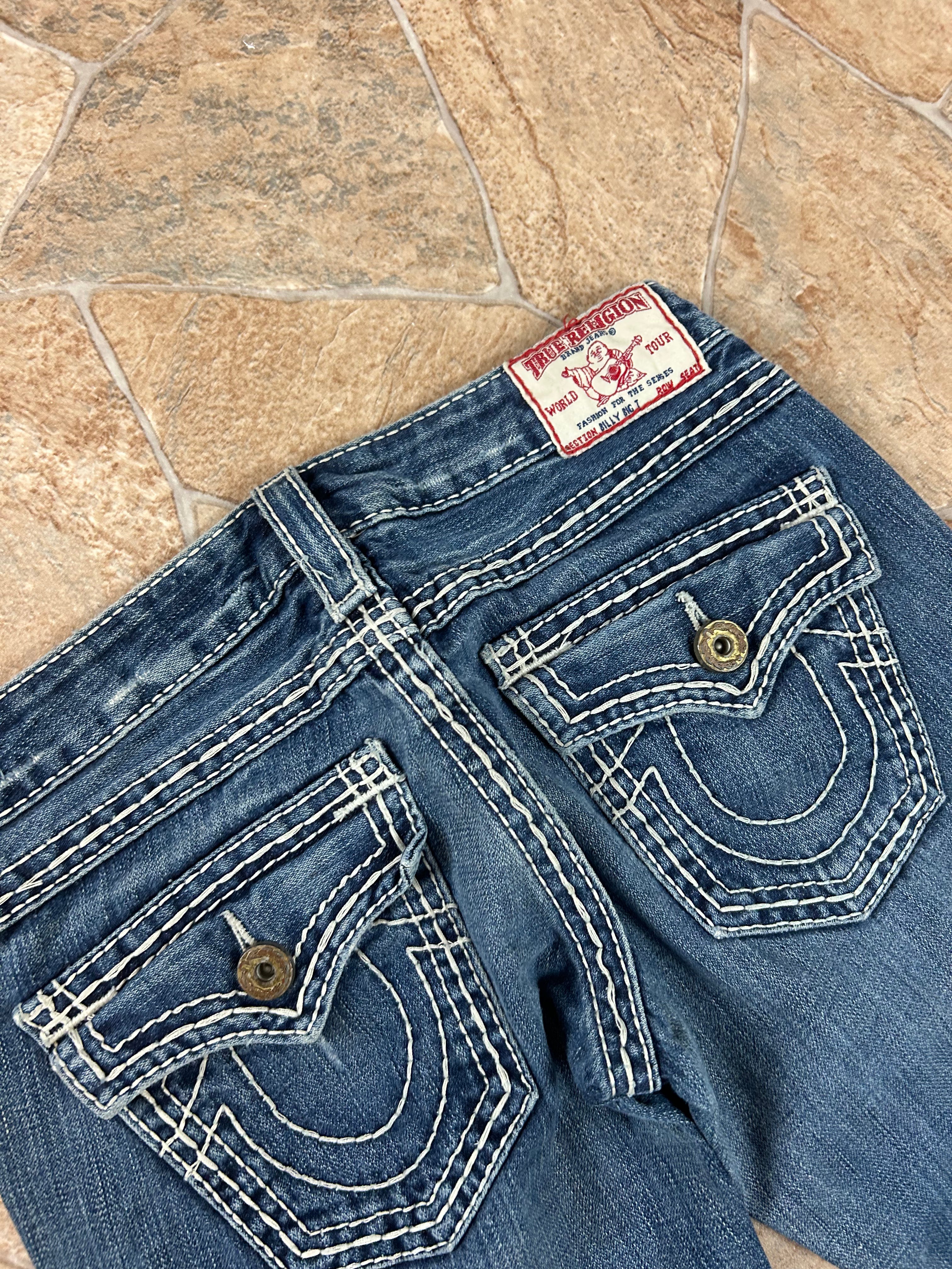 True Religion Vintage Straight Jeans Bootcut lowwaist Billy Big T, XS