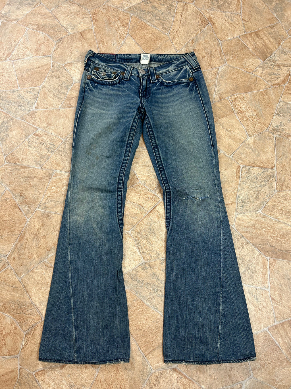 True Religion Vintage Flared Jeans Bootcut lowwaist Joey Big T, S