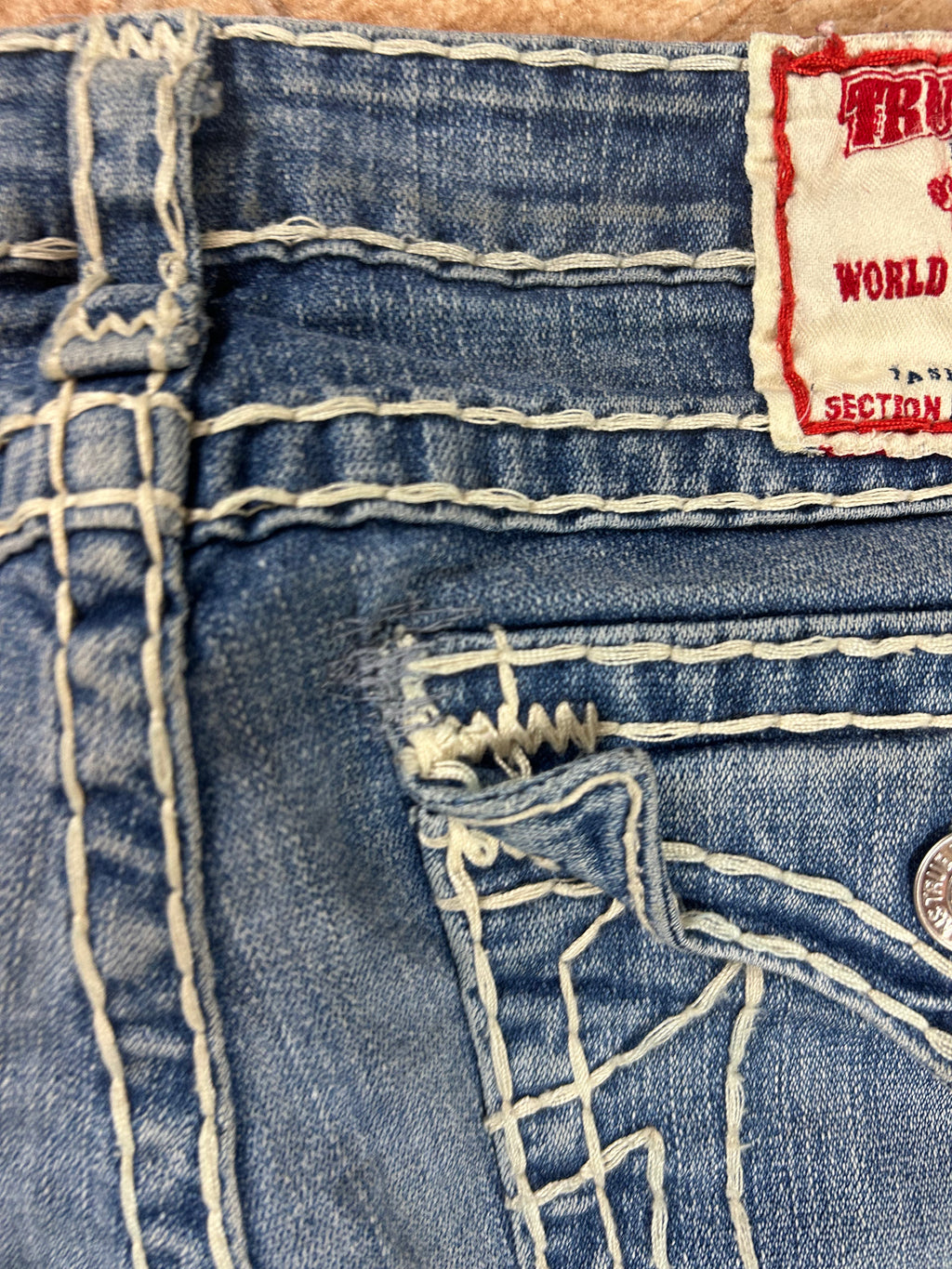 True Religion Vintage Straight Jeans Bootcut lowwaist Billy Super T, M