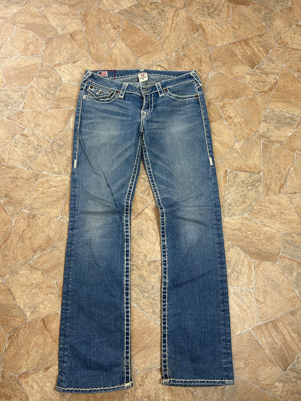 True Religion Vintage Straight Jeans Bootcut lowwaist Billy Super T, M