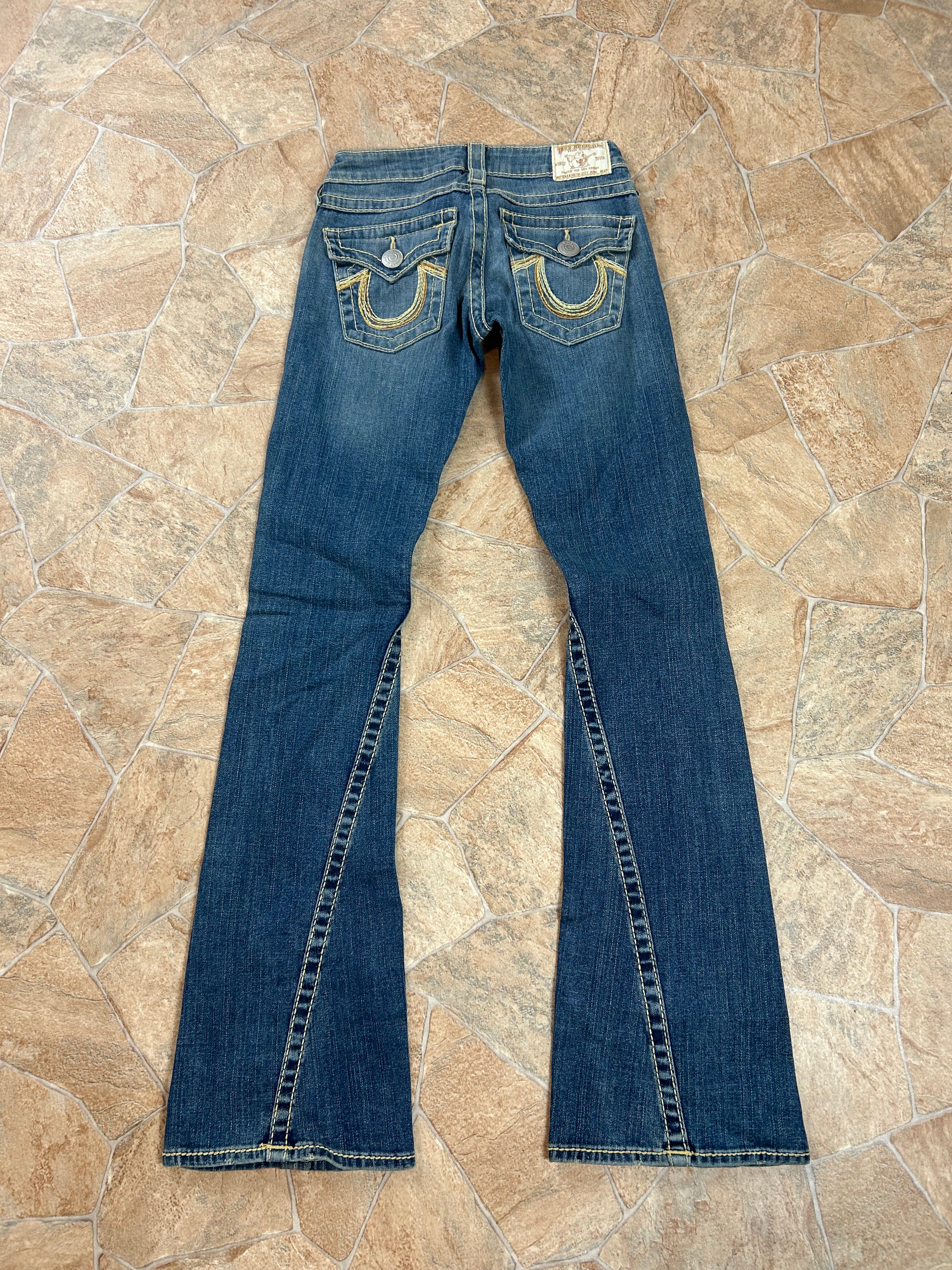 True Religion Vintage Flared Jeans Bootcut lowwaist Rainbow Joey, XS