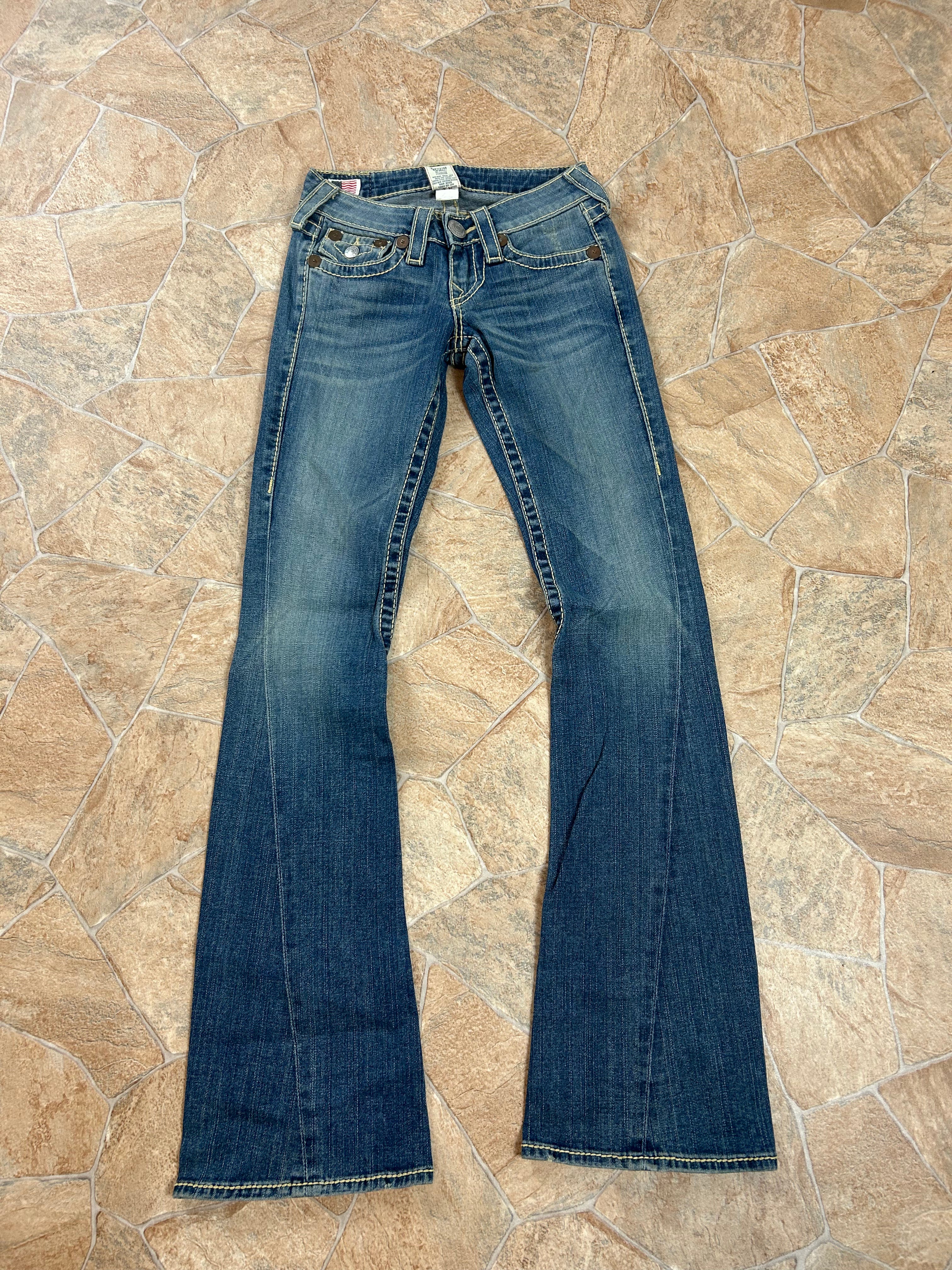 True Religion Vintage Flared Jeans Bootcut lowwaist Rainbow Joey, XS
