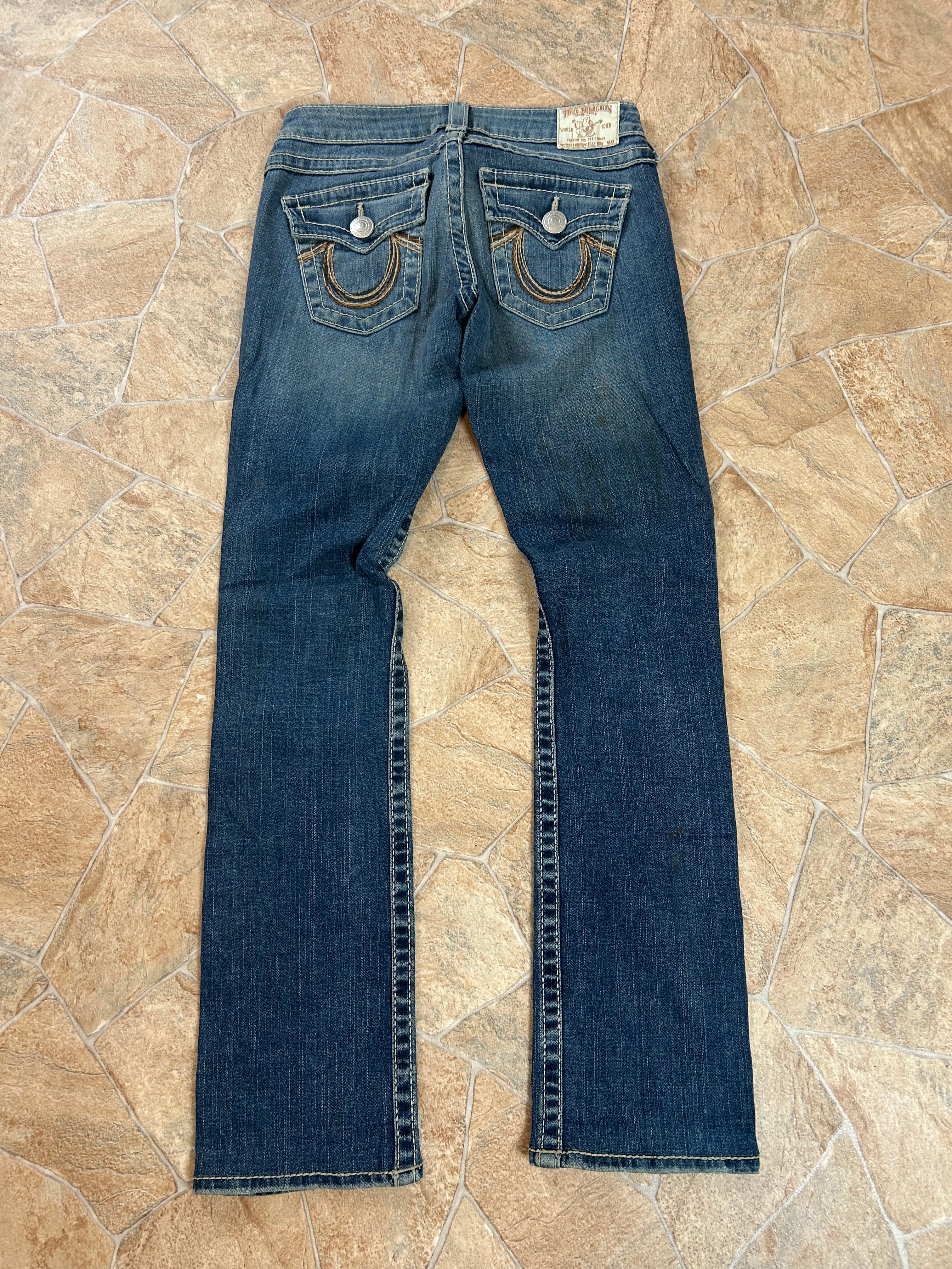 True Religion Vintage Straight Jeans Bootcut lowwaist Rainbow Billy, XS