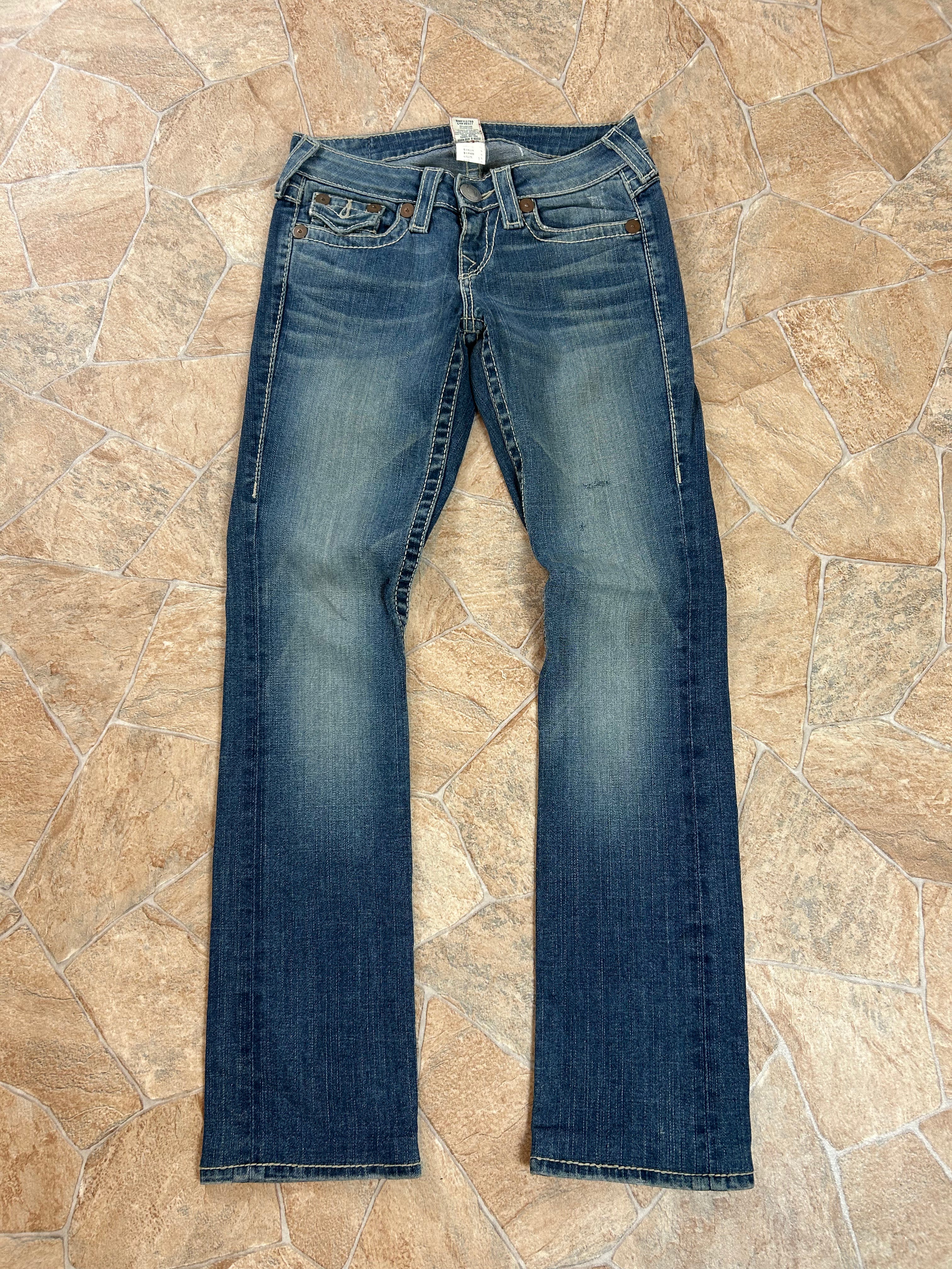 True Religion Vintage Straight Jeans Bootcut lowwaist Rainbow Billy, XS