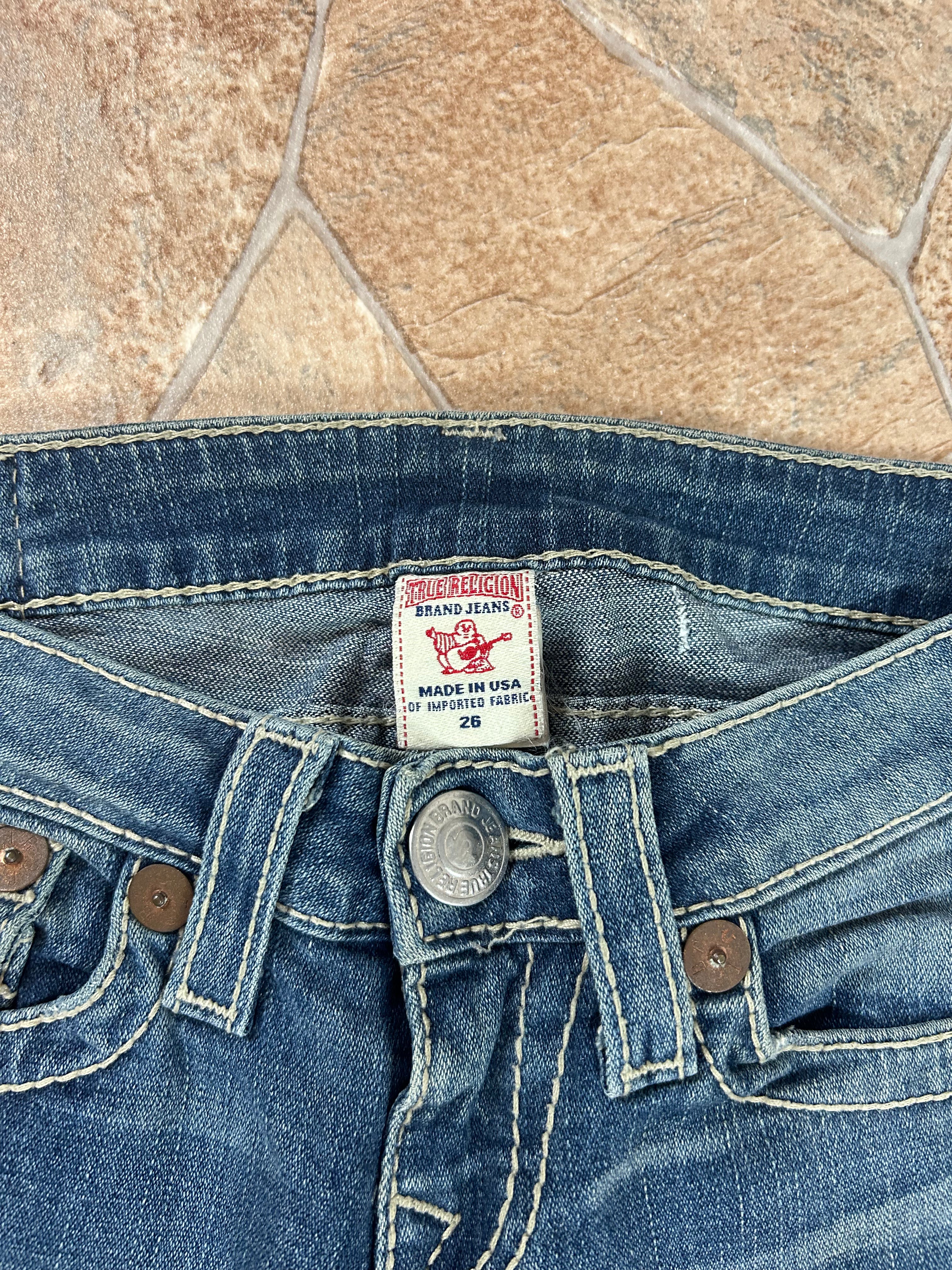 True Religion Vintage Straight Jeans Bootcut lowwaist Rainbow Billy, XS