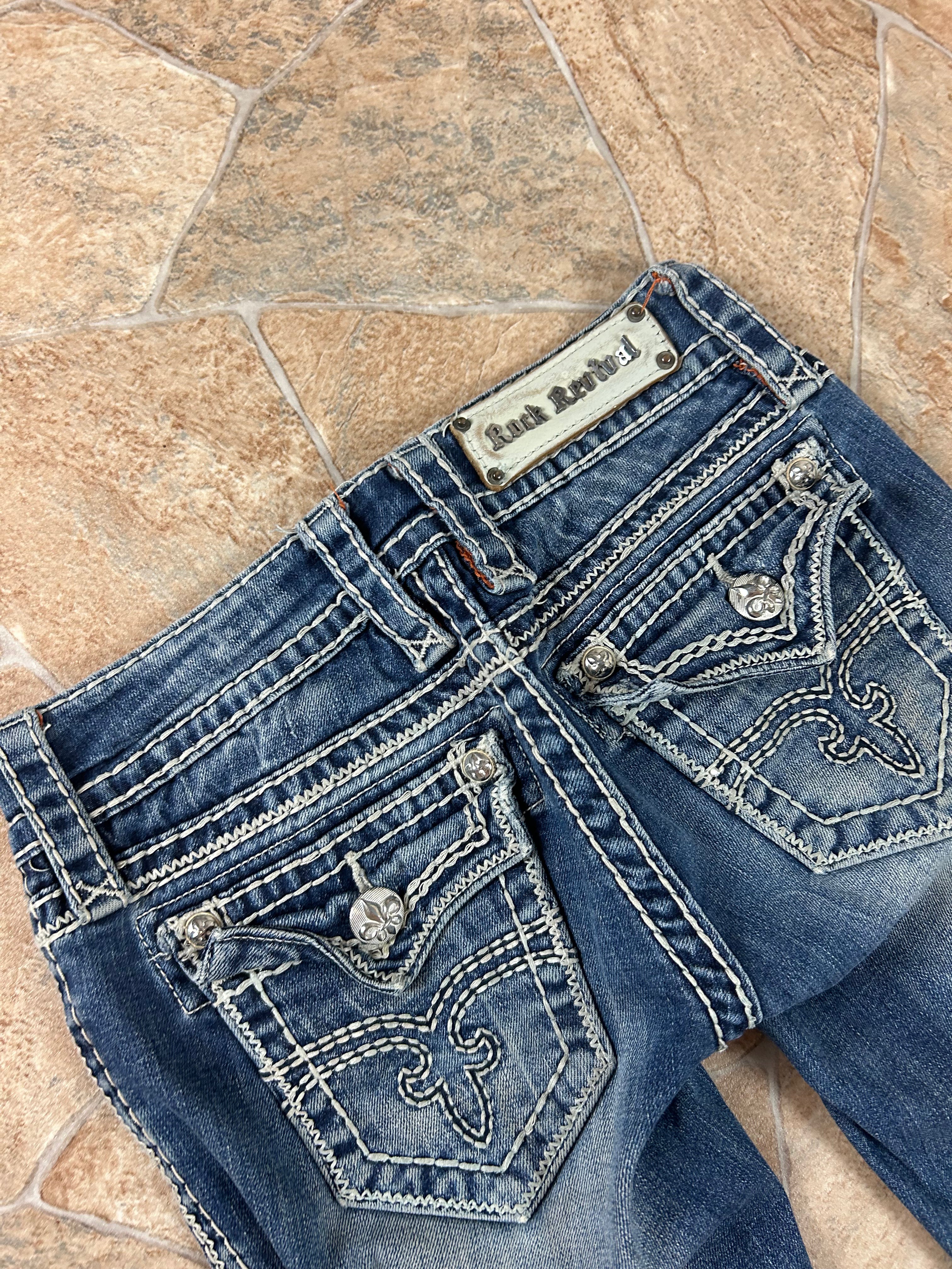 Rock Revival Vintage Flared Jeans Bootcut lowwaist, XS