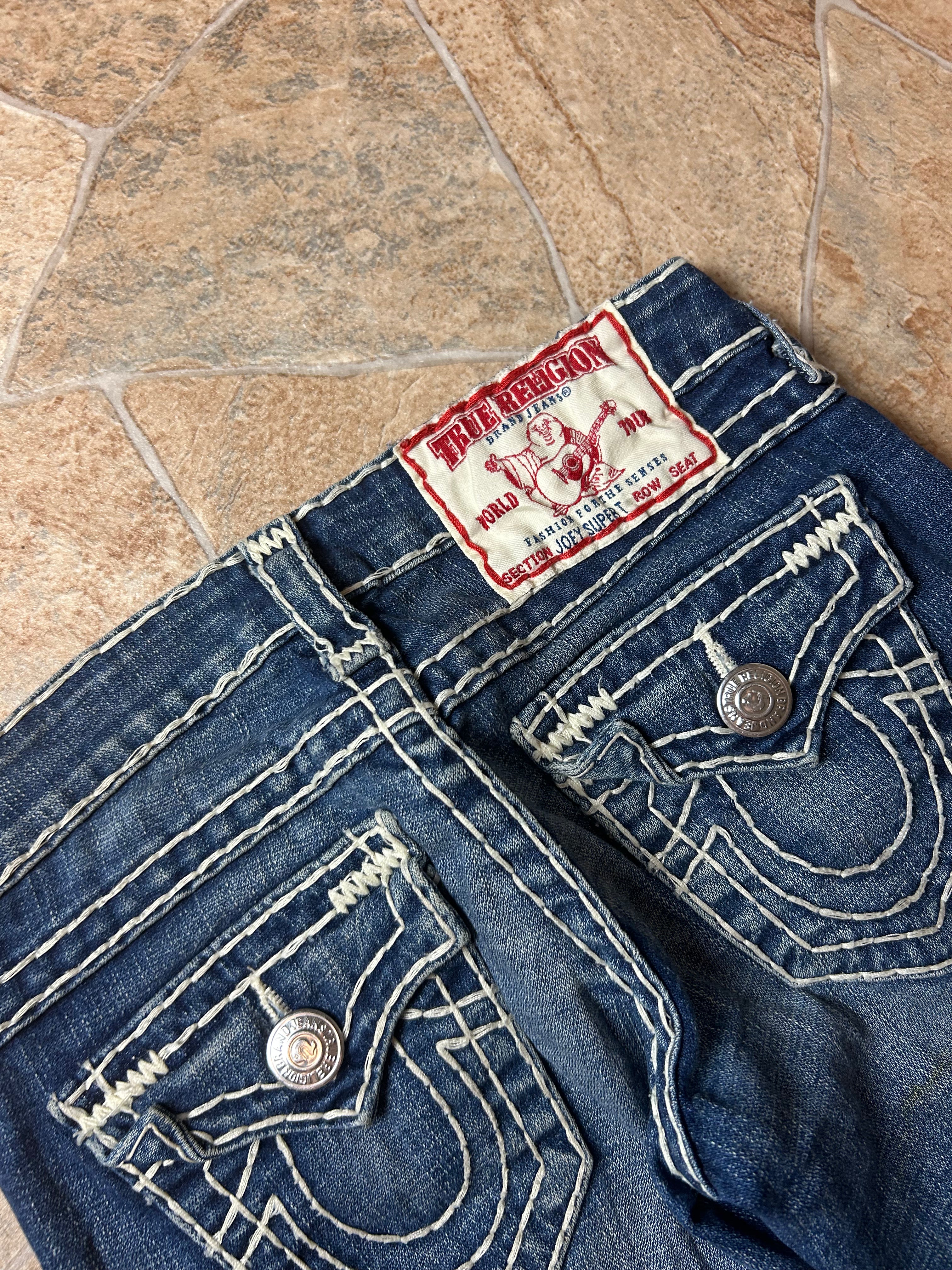 True Religion Vintage Flared Jeans Bootcut lowwaist Joey Super T, XS