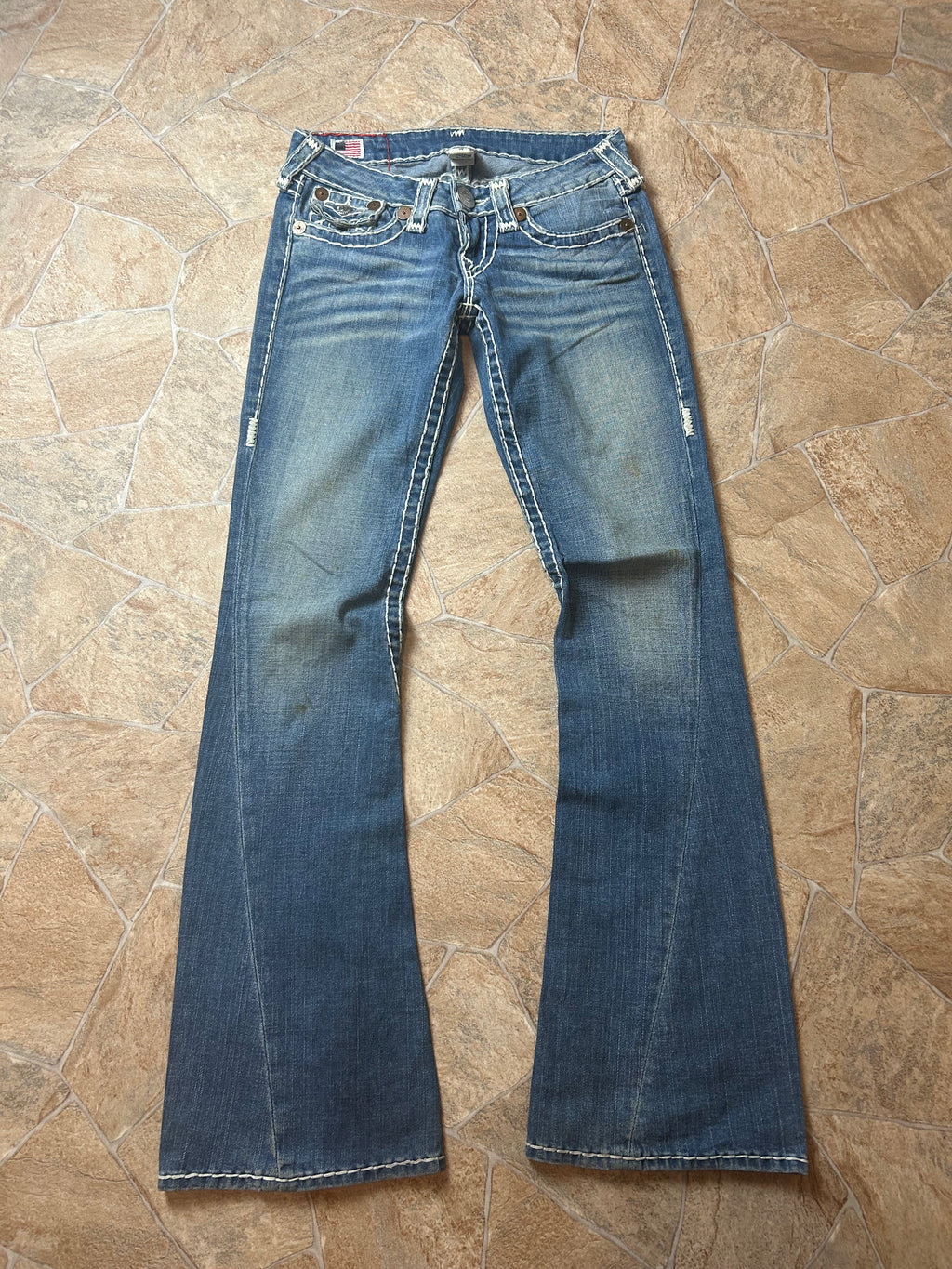 True Religion Vintage Flared Jeans Bootcut lowwaist Joey Super T, XS