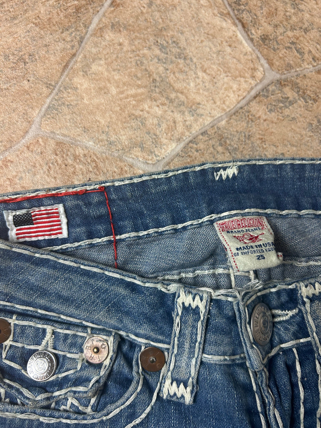 True Religion Vintage Flared Jeans Bootcut lowwaist Joey Super T, XS