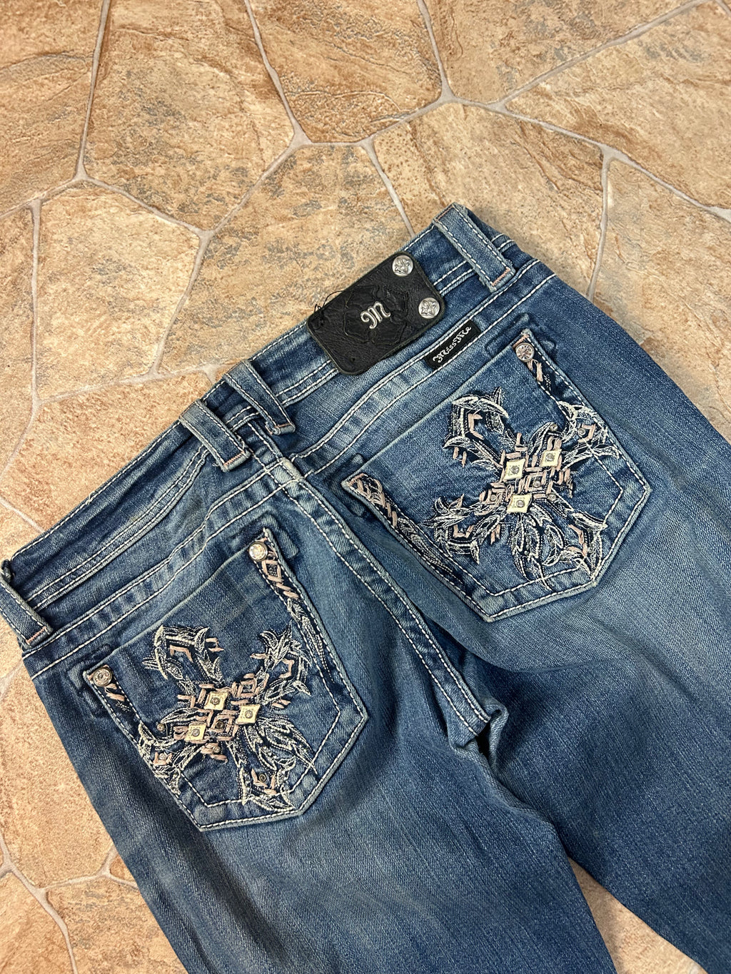 Miss Me Vintage Flared Jeans Bootcut Schlaghose, M
