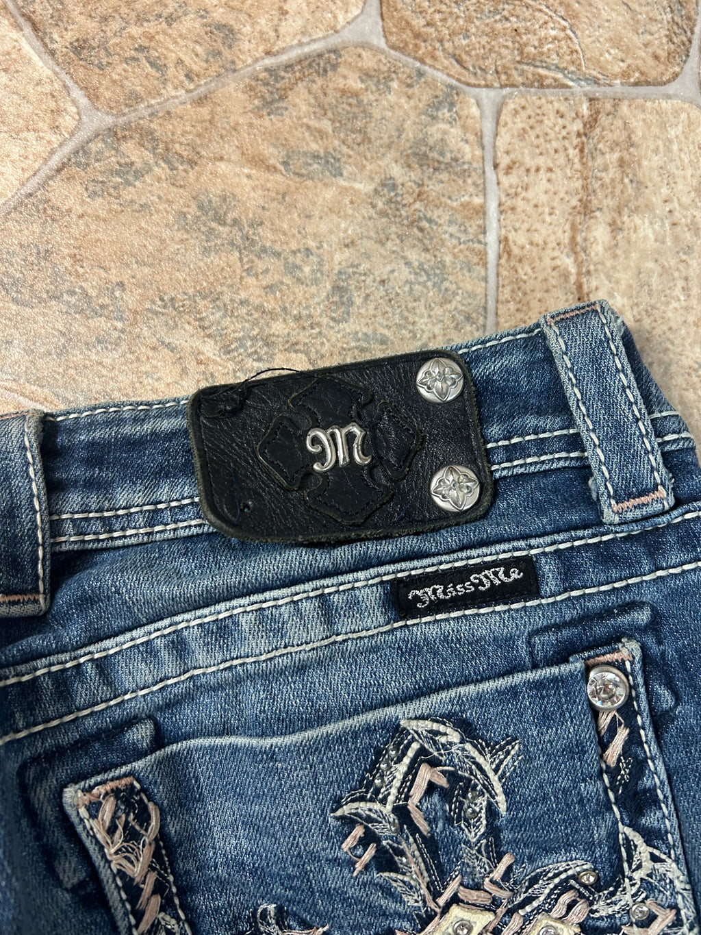 Miss Me Vintage Flared Jeans Bootcut Schlaghose, M