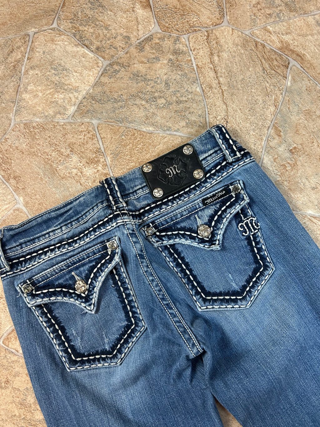 Miss Me Vintage Flared Jeans Bootcut Schlaghose lowwaist, S