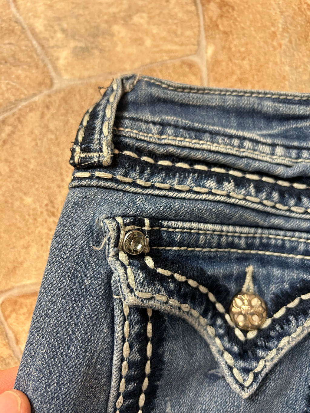 Miss Me Vintage Flared Jeans Bootcut Schlaghose lowwaist, S