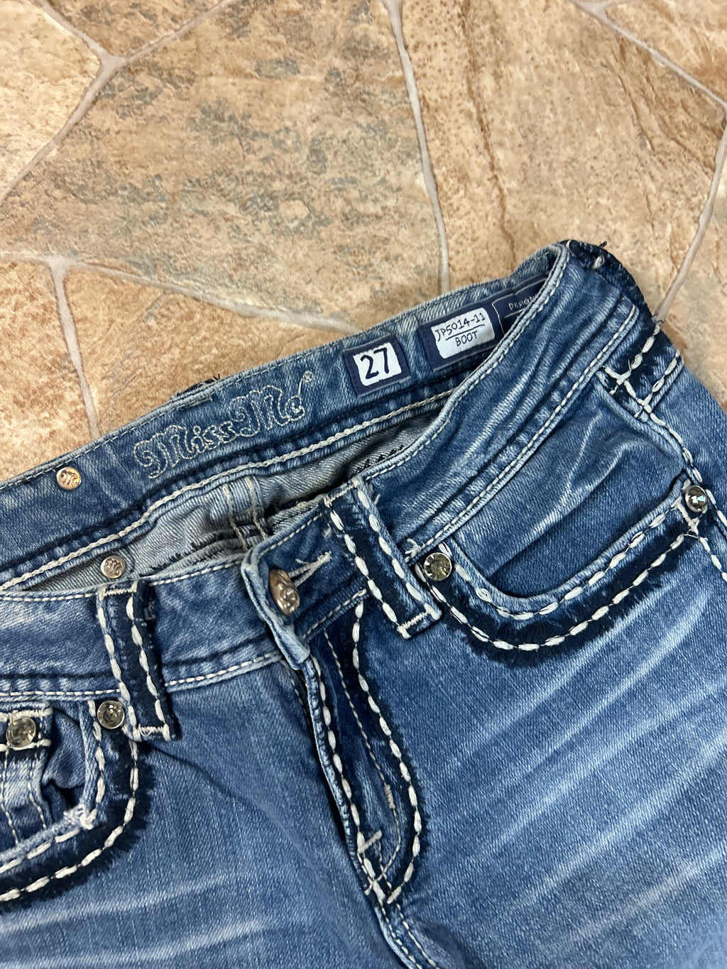 Miss Me Vintage Flared Jeans Bootcut Schlaghose lowwaist, S